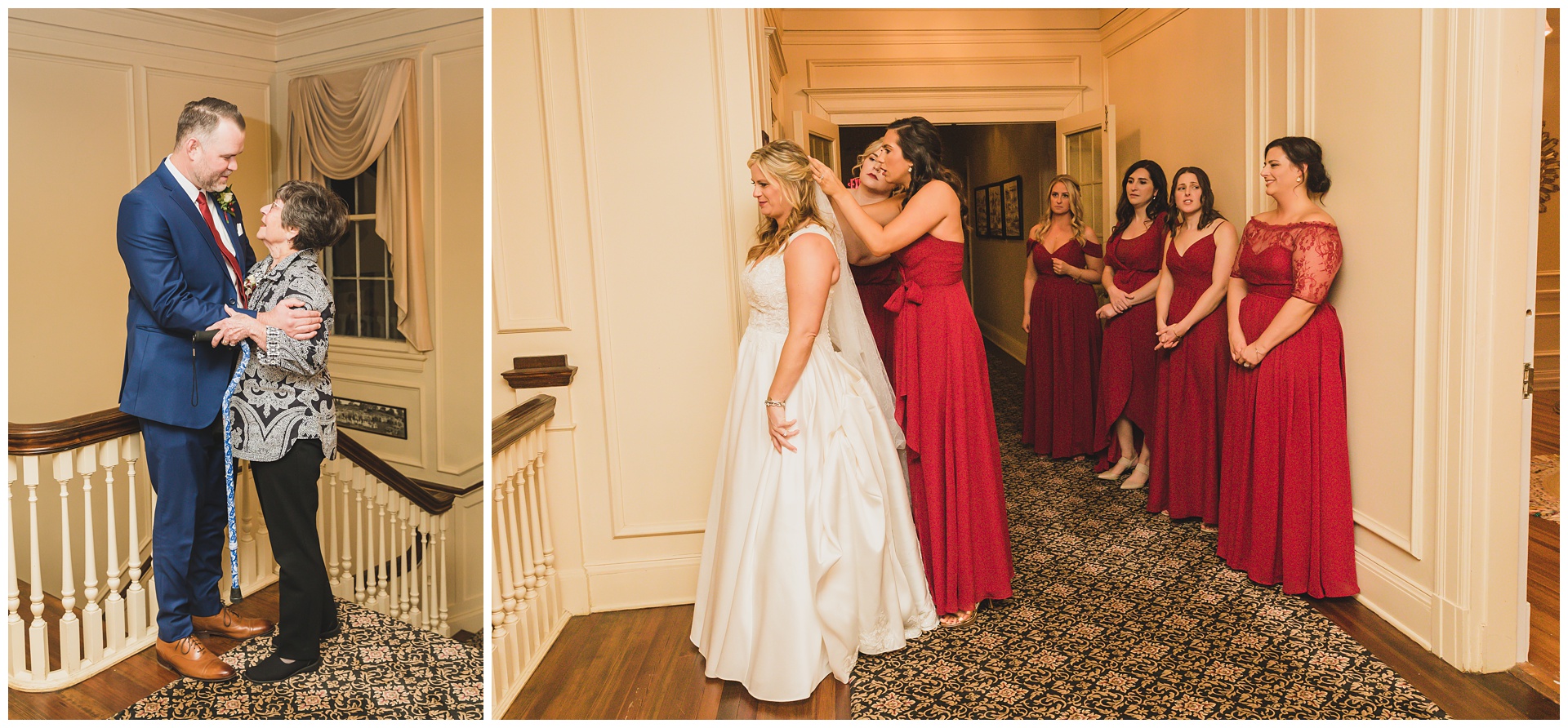 Wedding photography at The Historic Longview Mansion by Kansas City wedding photographers Wisdom-Watson Weddings.