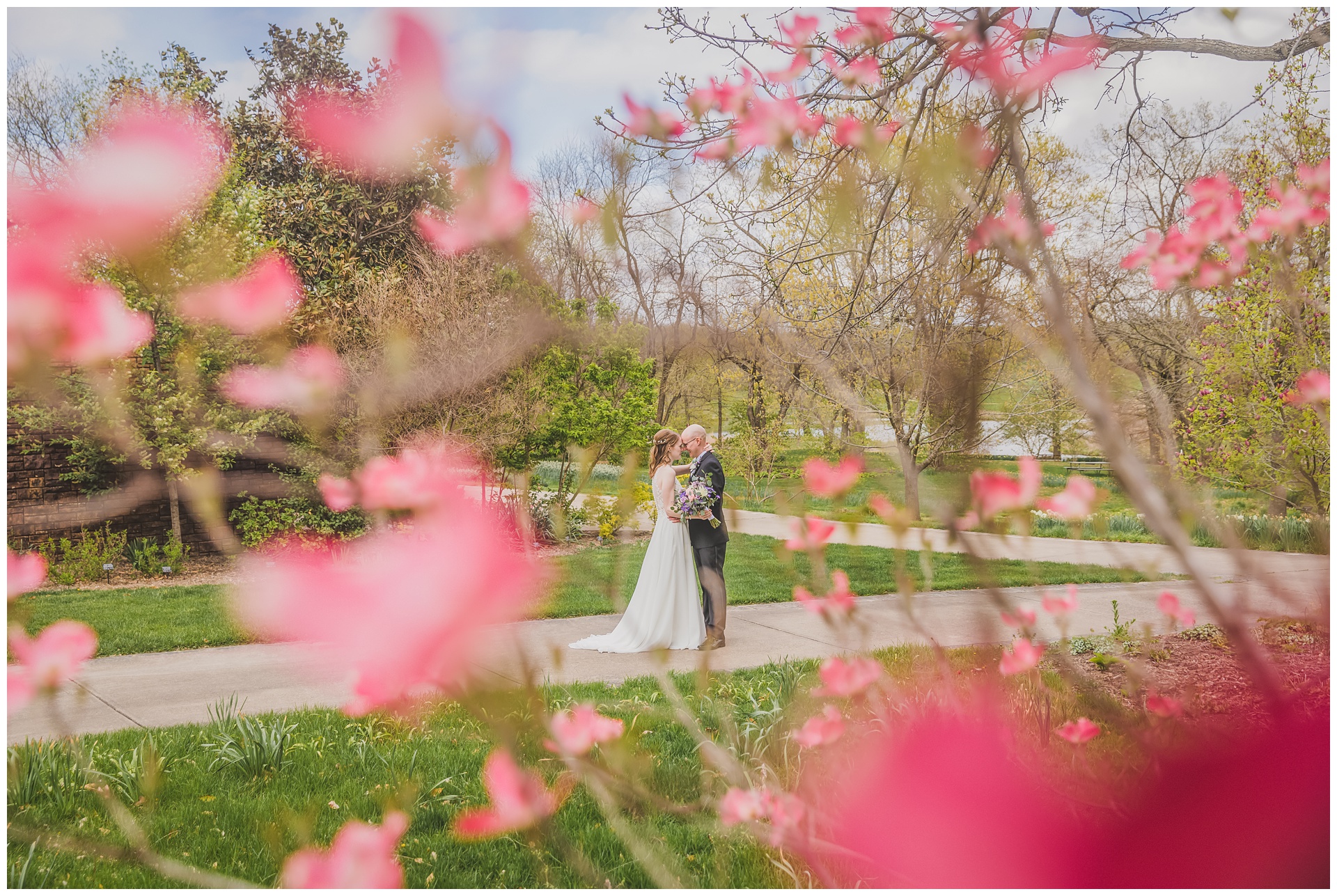 Wedding photography at Powell Gardens in Kingsville, Missouri, by Kansas City wedding photographers Wisdom-Watson Weddings.