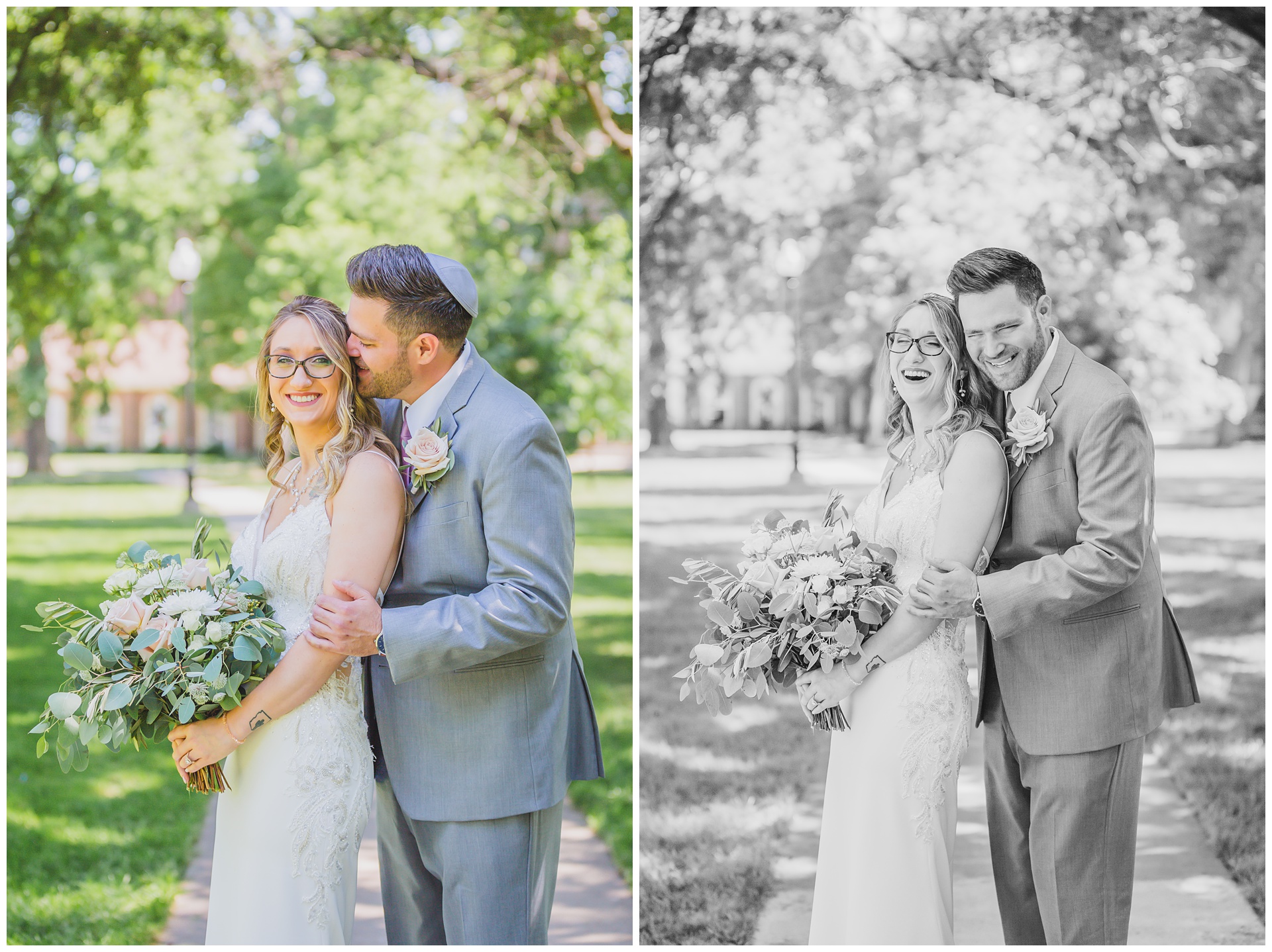 Wedding photography in Lawrence, Kansas, by Kansas City wedding photographers Wisdom-Watson Weddings.