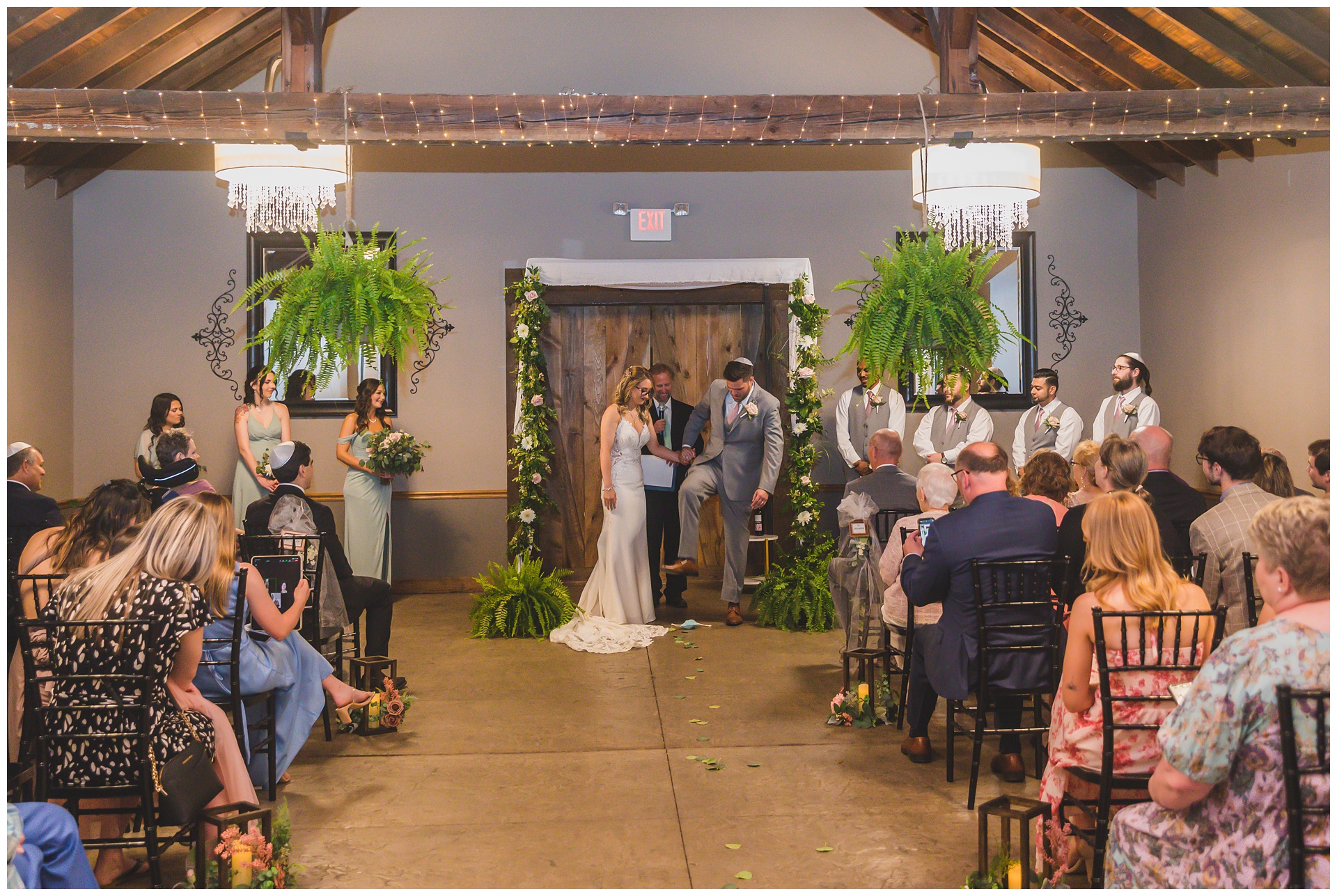 Wedding photography at The W Banquet Hall in Lawrence, Kansas, by Kansas City wedding photographers Wisdom-Watson Weddings.