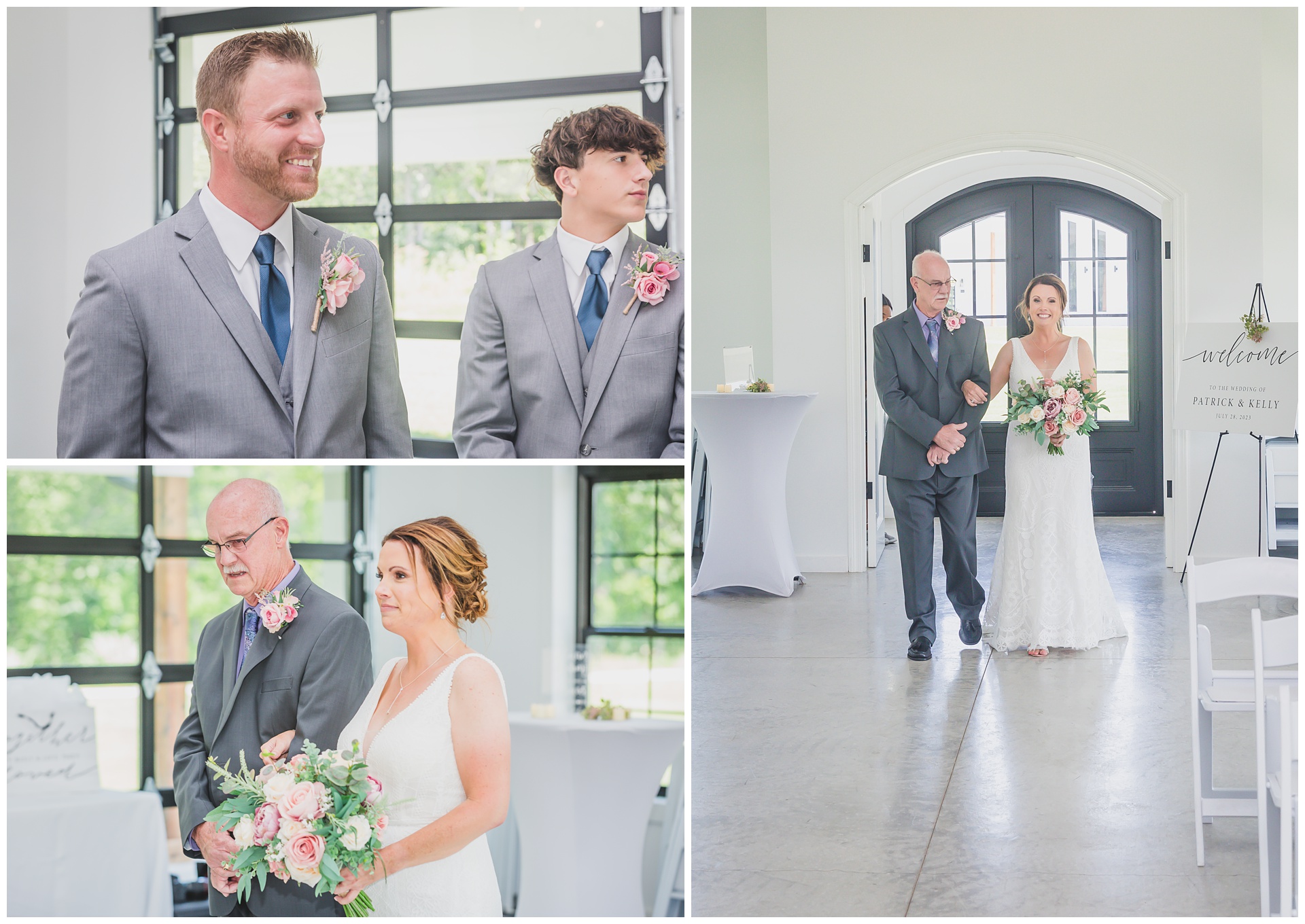 Wedding photography at The Brim by Kansas City wedding photographers Wisdom-Watson Weddings.