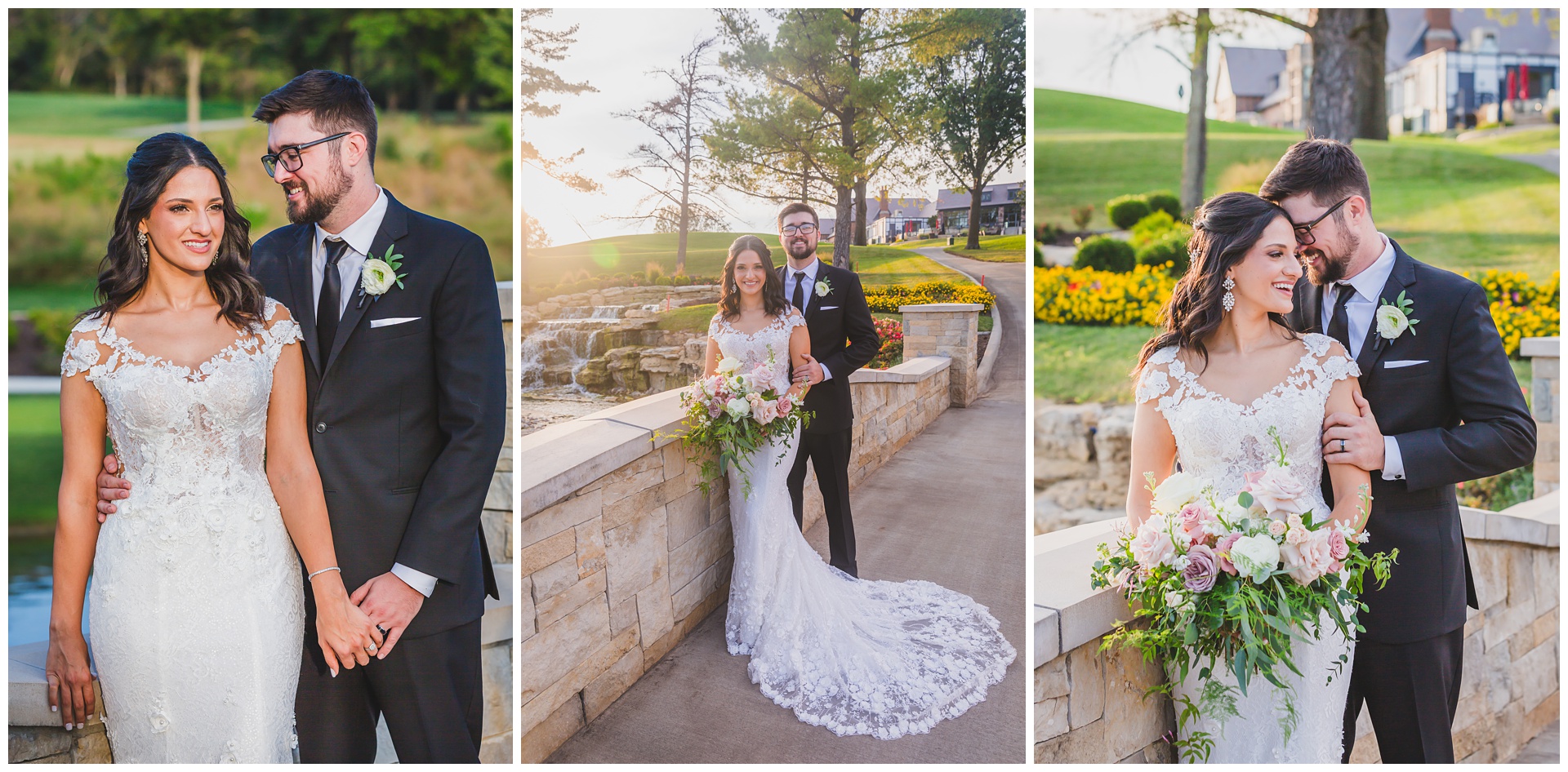 Wedding photography at Oakwood Country Club by Kansas City wedding photographers Wisdom-Watson Weddings.