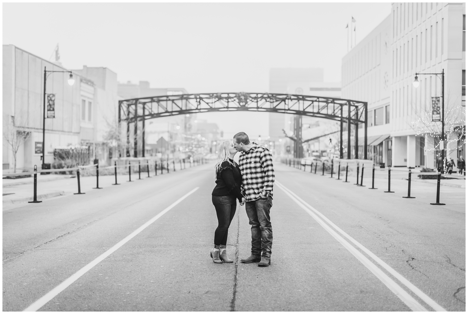 Engagement photography in Topeka, Kansas, by Kansas City wedding photographers Wisdom-Watson Weddings.