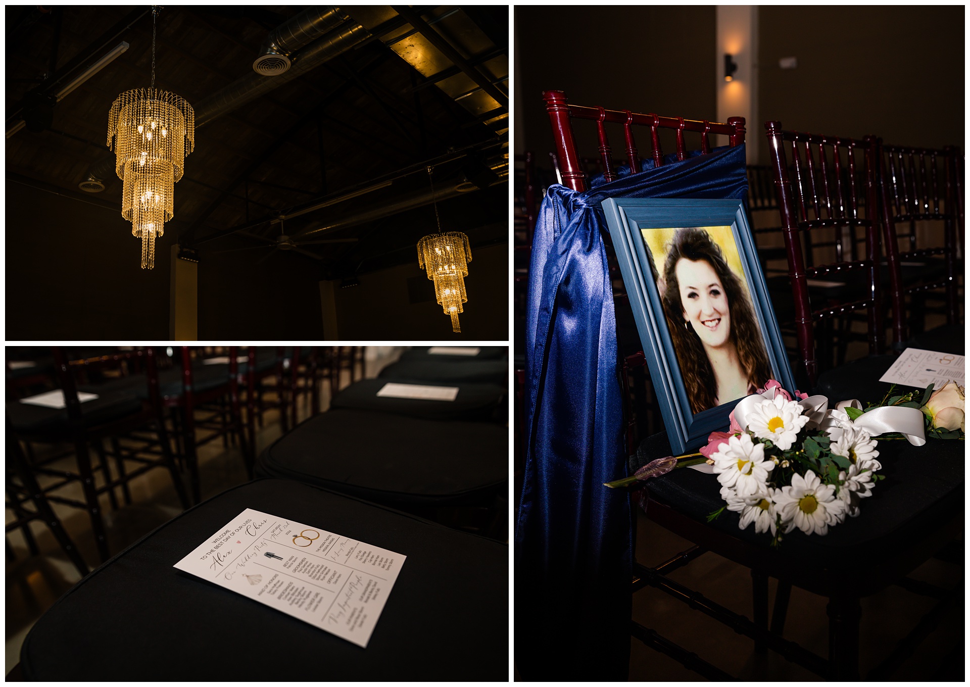 Wedding photography at The Mission Theatre in Mission, Kansas, by Kansas City wedding photographers Wisdom-Watson Weddings.