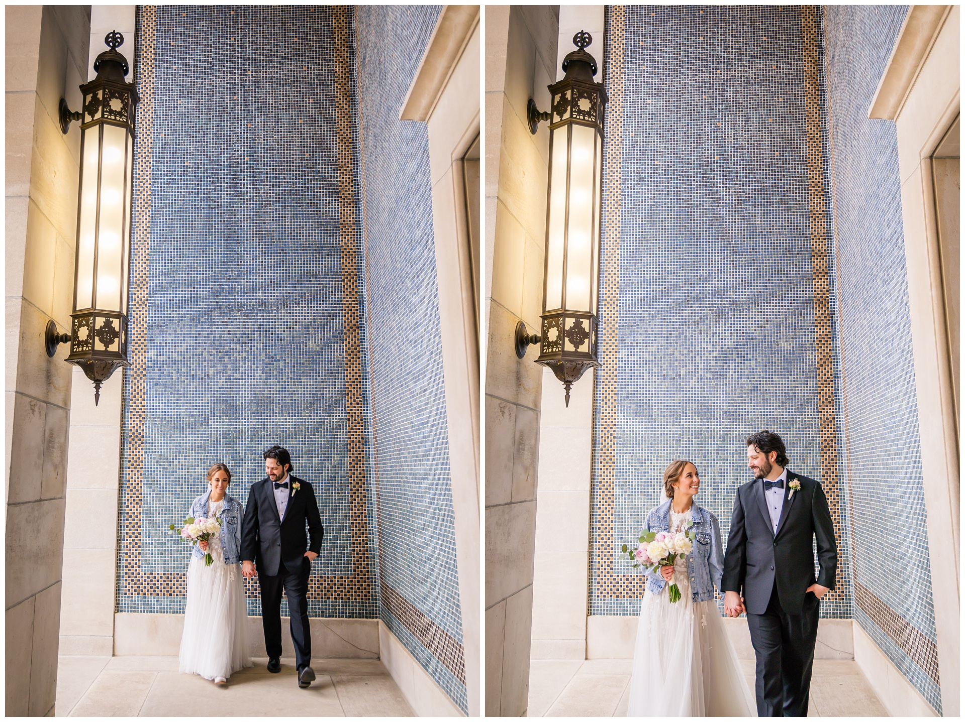 Wedding photography at Liberty Memorial by Kansas City wedding photographers Wisdom-Watson Weddings.