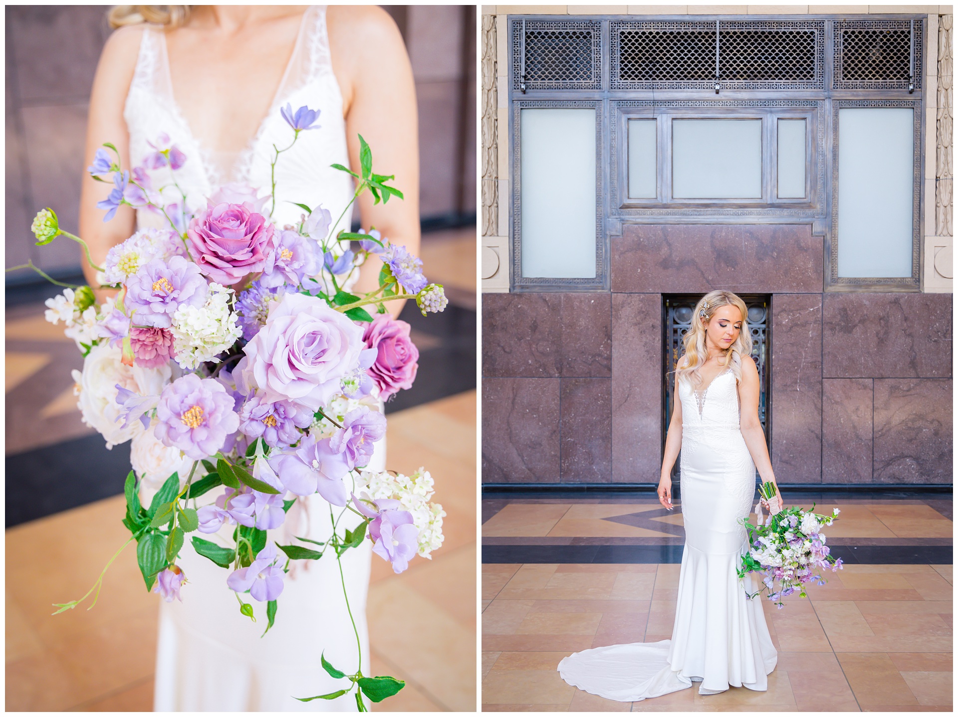 Wedding photography at Union Station by Kansas City wedding photographers Wisdom-Watson Weddings.
