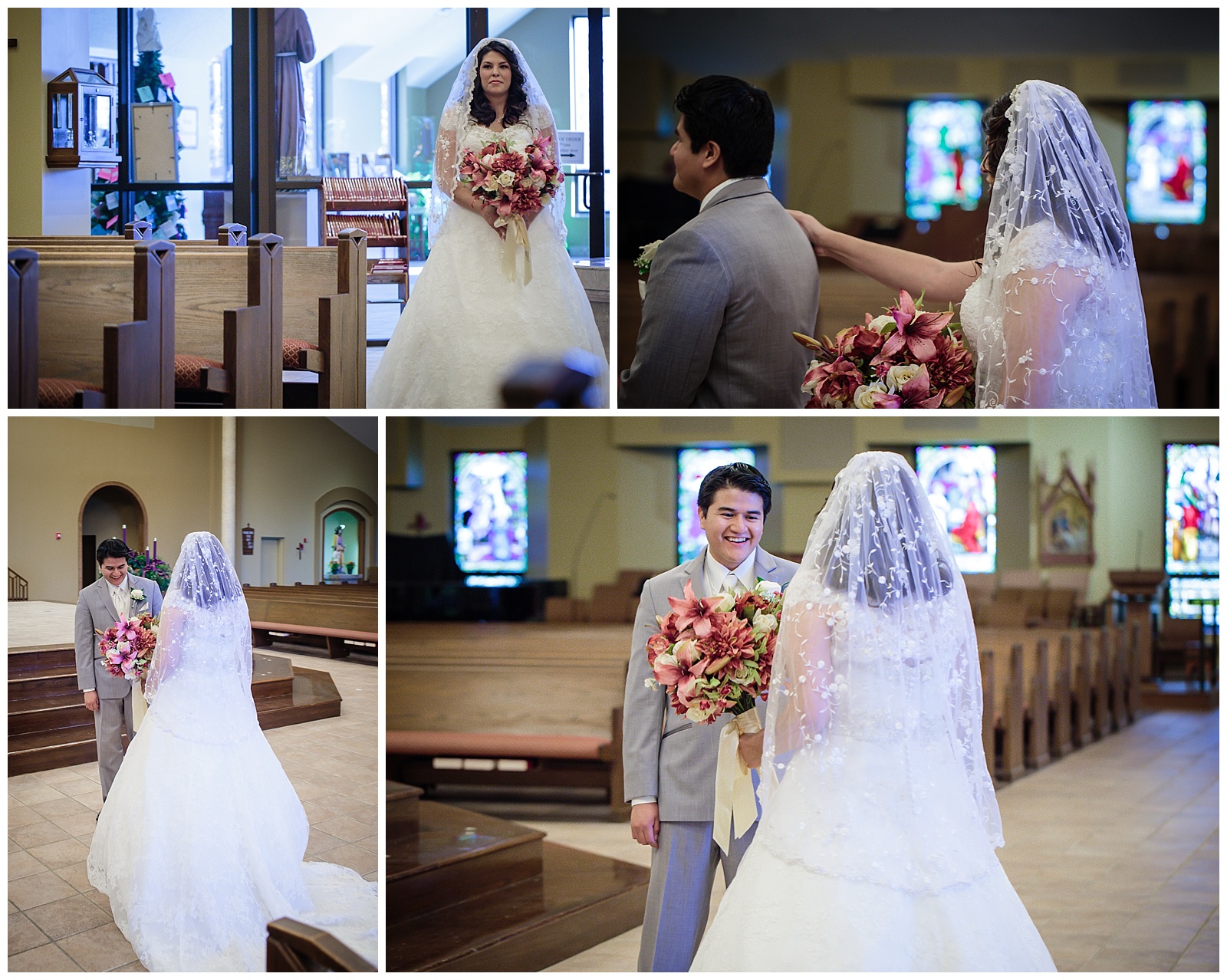 Wedding photography at Church of the Ascension in Overland Park, Kansas.