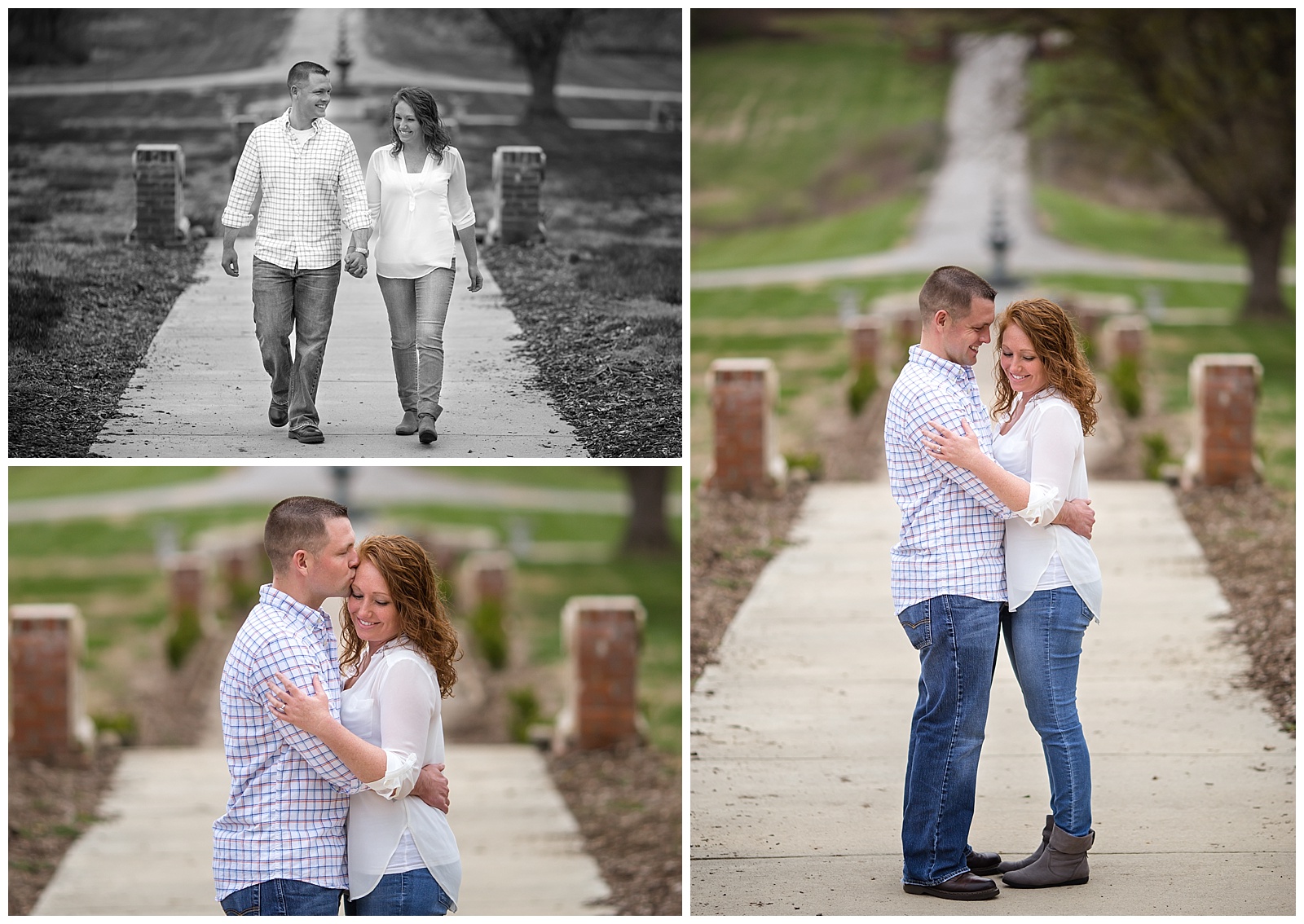 An engagement session at Belvoir Winery in Liberty, Missouri.