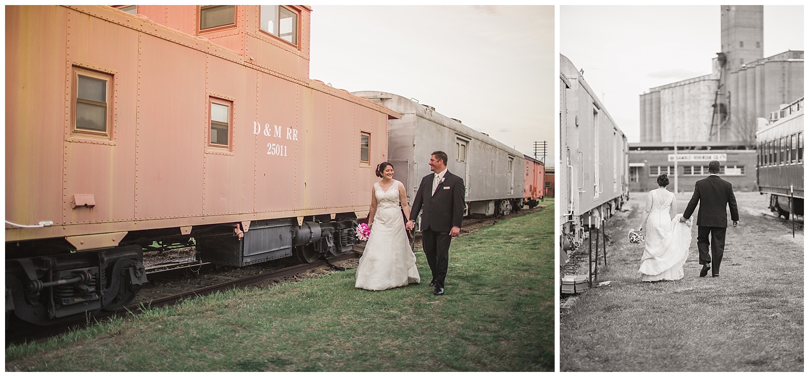 Wedding photography at Great Overland Station in Topeka, Kansas.