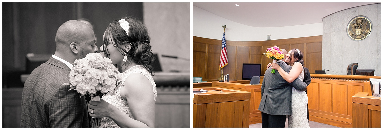 Elopement photography at the Charles Evans Whittaker United States Courthouse in Kansas City.