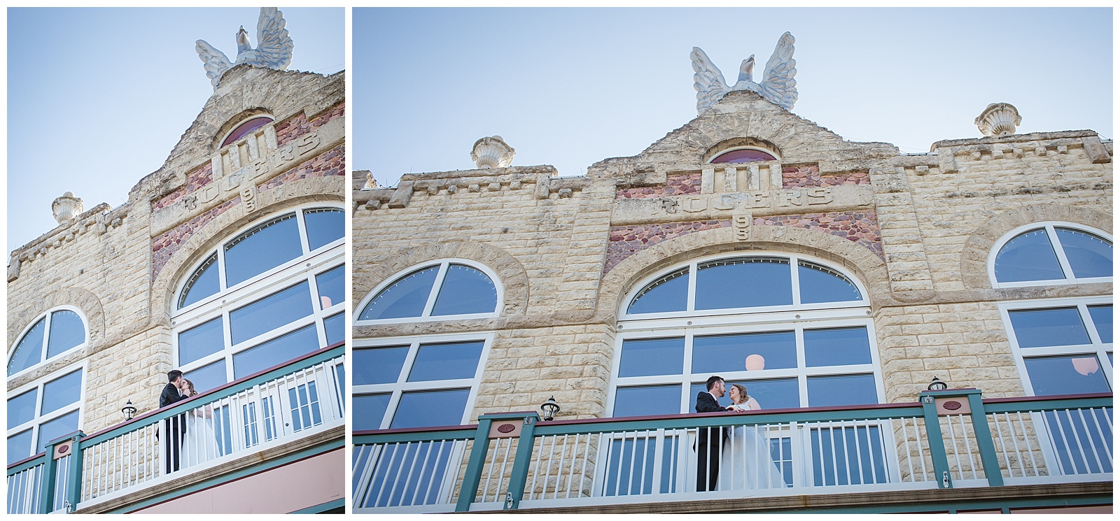 Wedding photography at the Columbian Theatre in Wamego, Kansas.