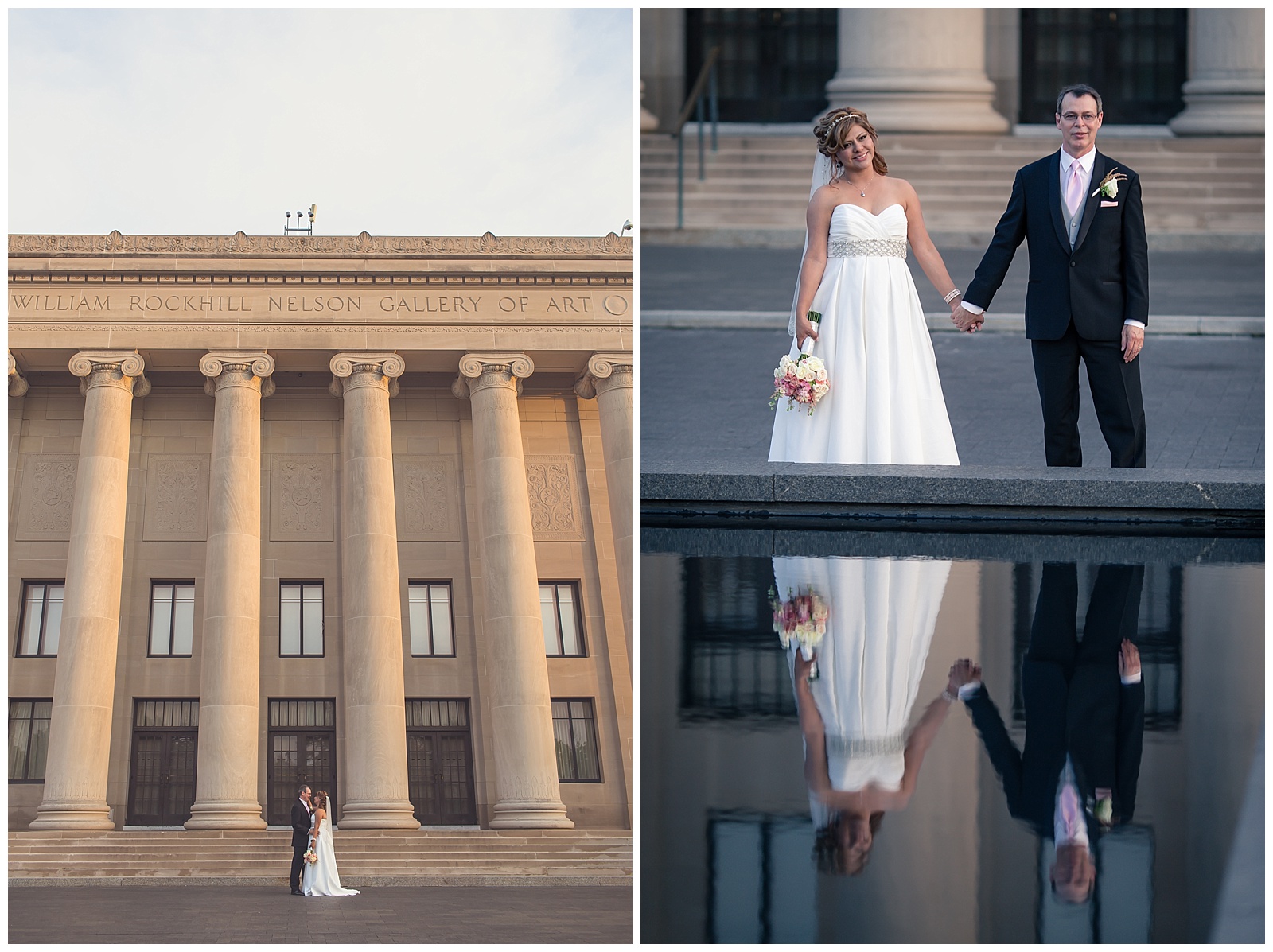 Wedding photography at the Nelson-Atkins Museum of Art in Kansas City.
