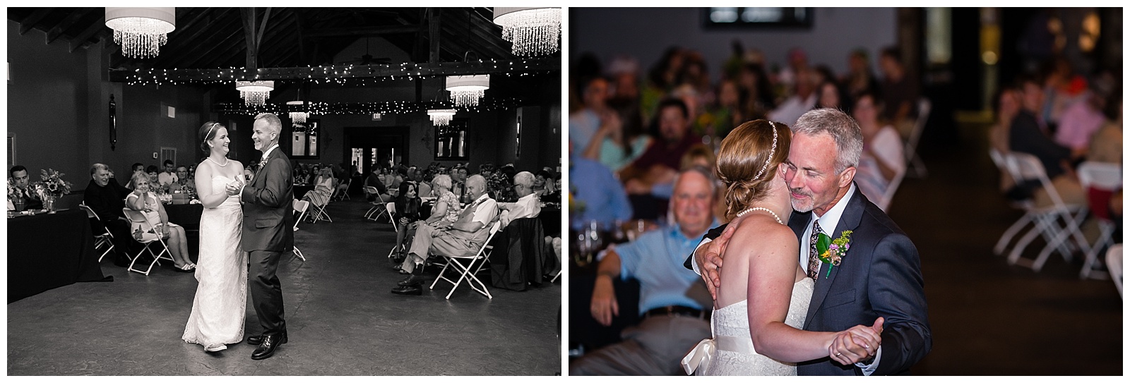 Wedding photography at The W Banquet Hall in Lawrence, Kansas.