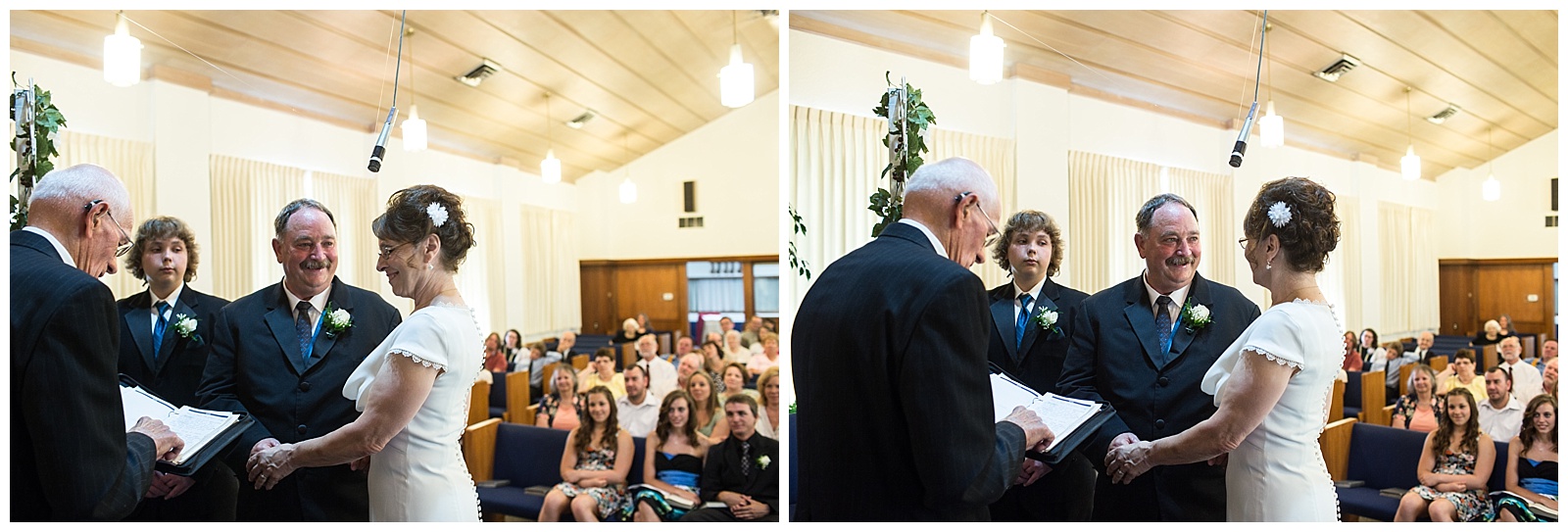 A wedding at Eden Heights Community of Christ in Independence, Missouri.