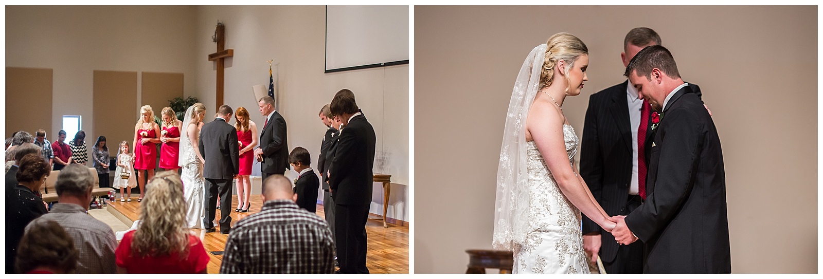 Wedding photography at Topeka Baptist Church in Topeka, Kansas.