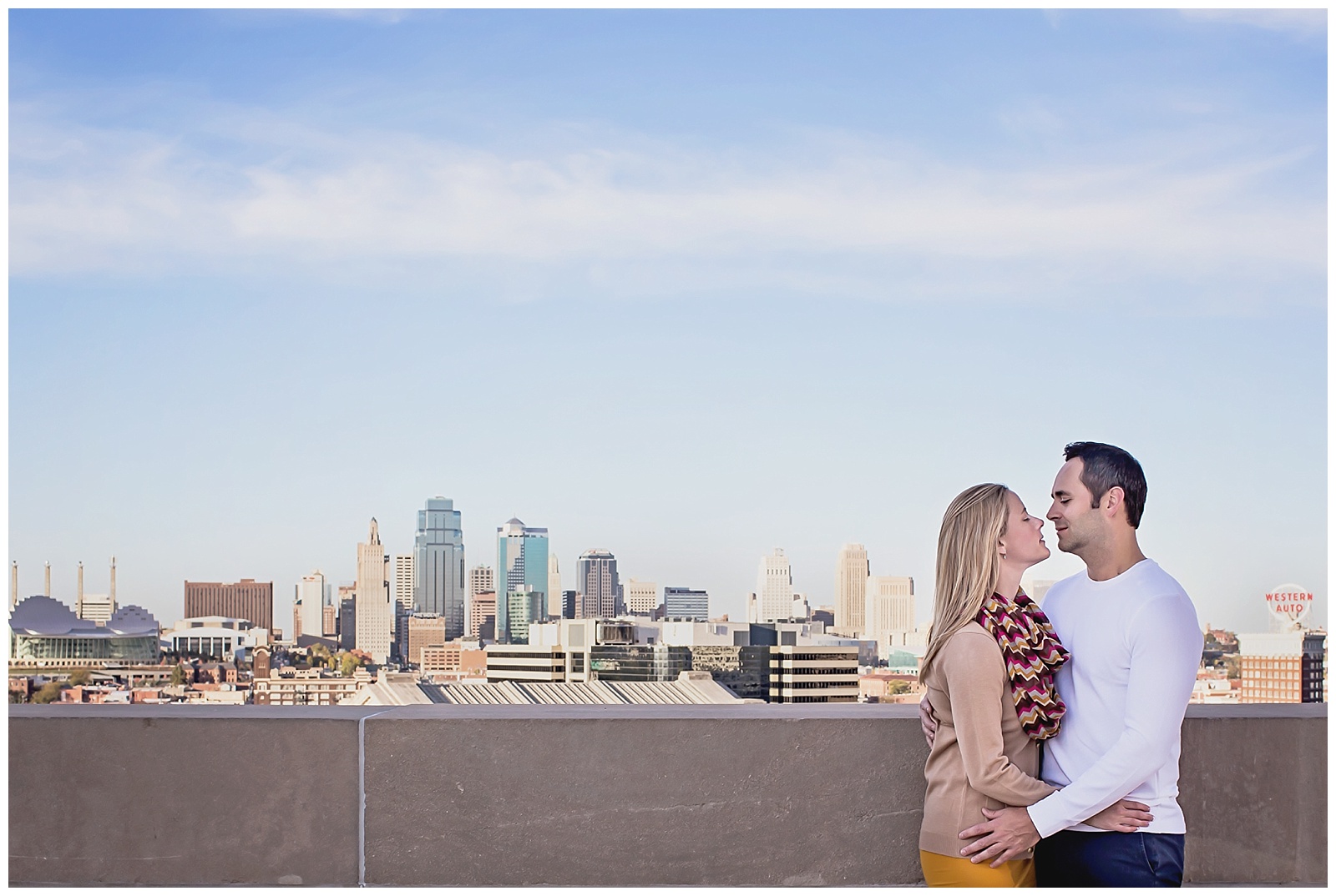 An engagement session at Liberty Memorial in Kansas City.