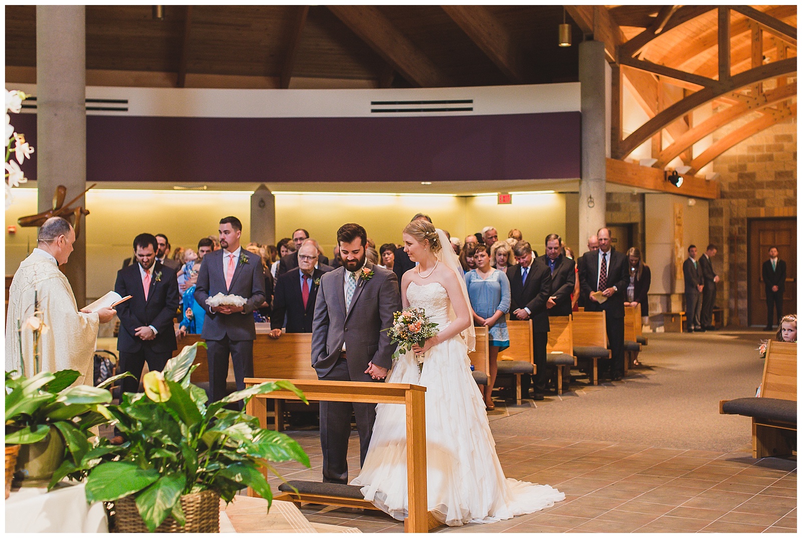 Wedding photography at Good Shepherd Catholic Church in Shawnee, Kansas.