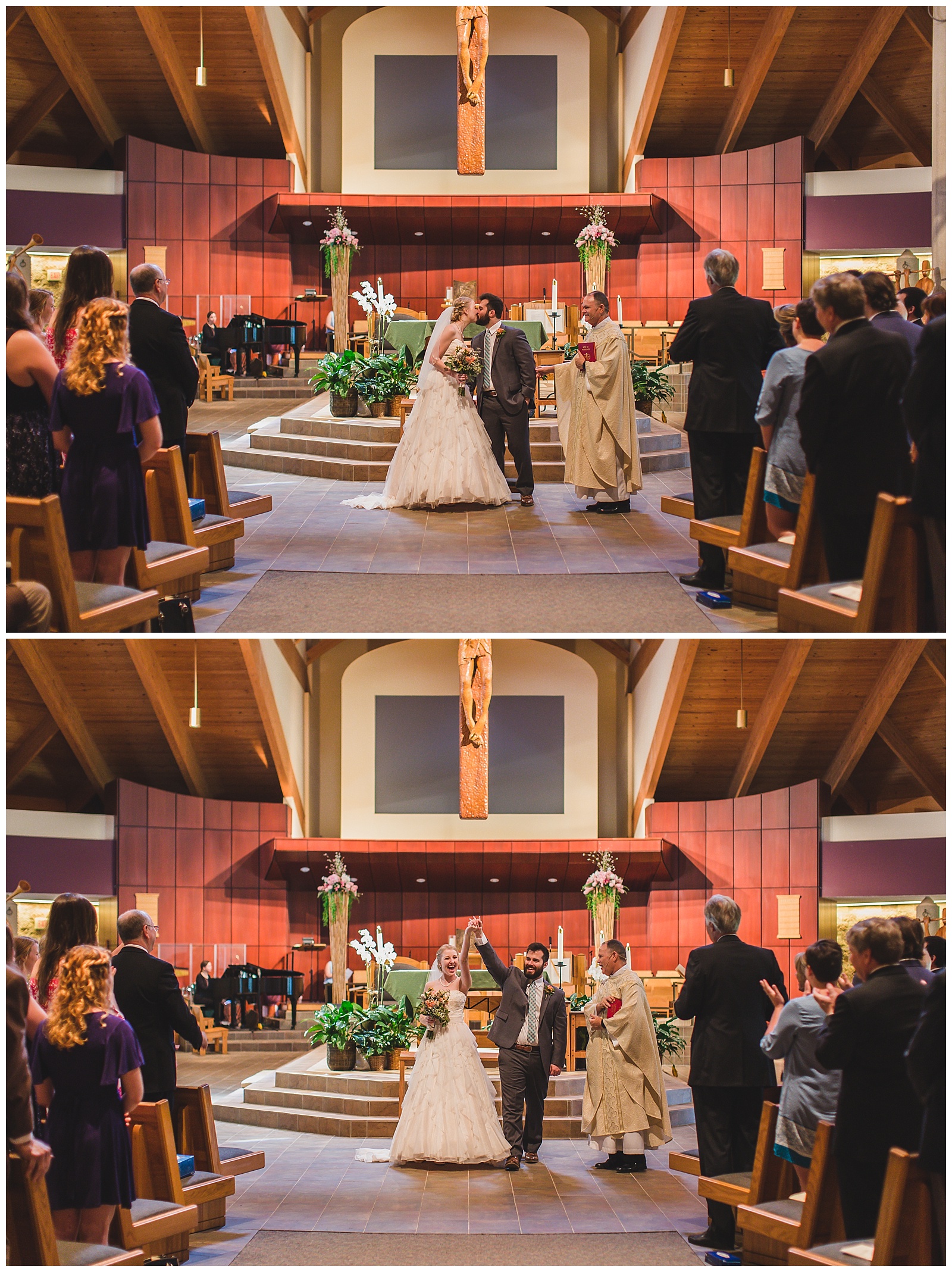Wedding photography at Good Shepherd Catholic Church in Shawnee, Kansas.