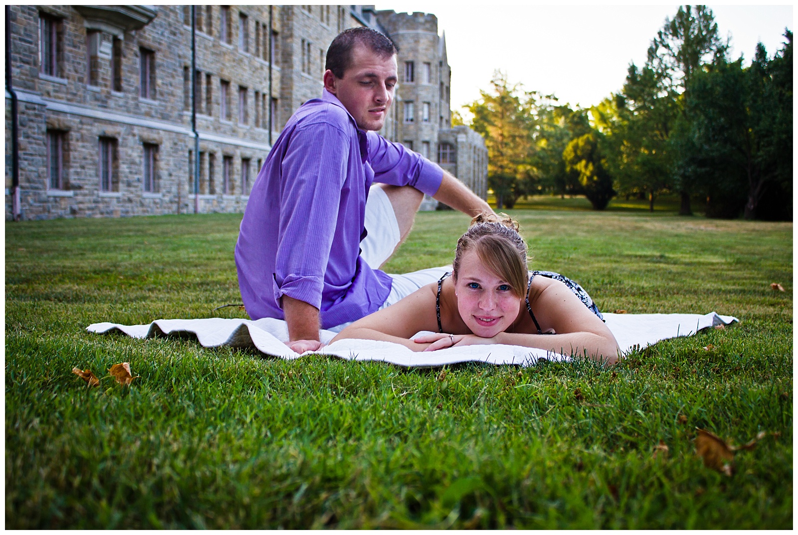 An engagement session in Atchison, Kansas.