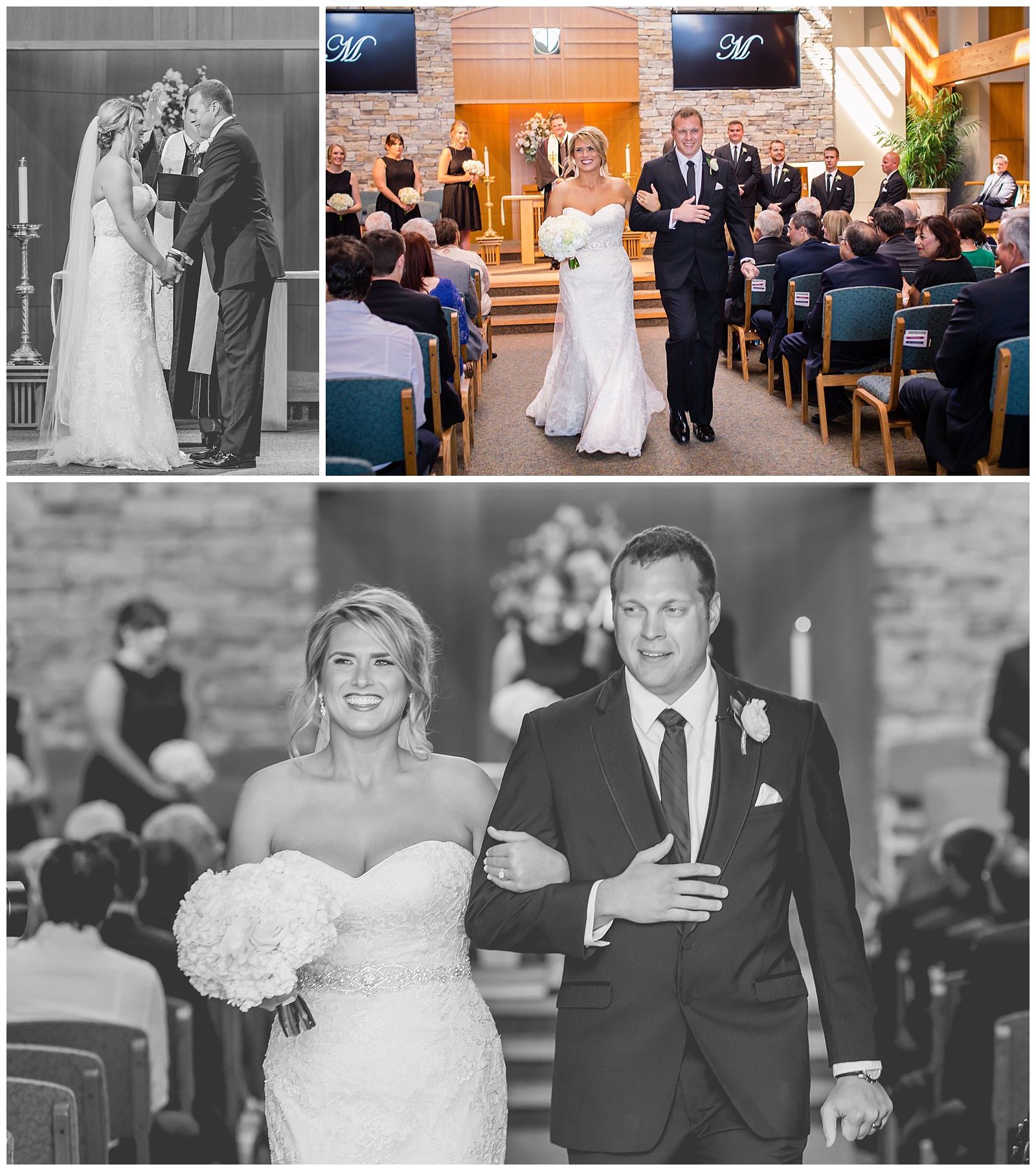 Wedding photography at United Methodist Church of the Resurrection in Leawood, Kansas.