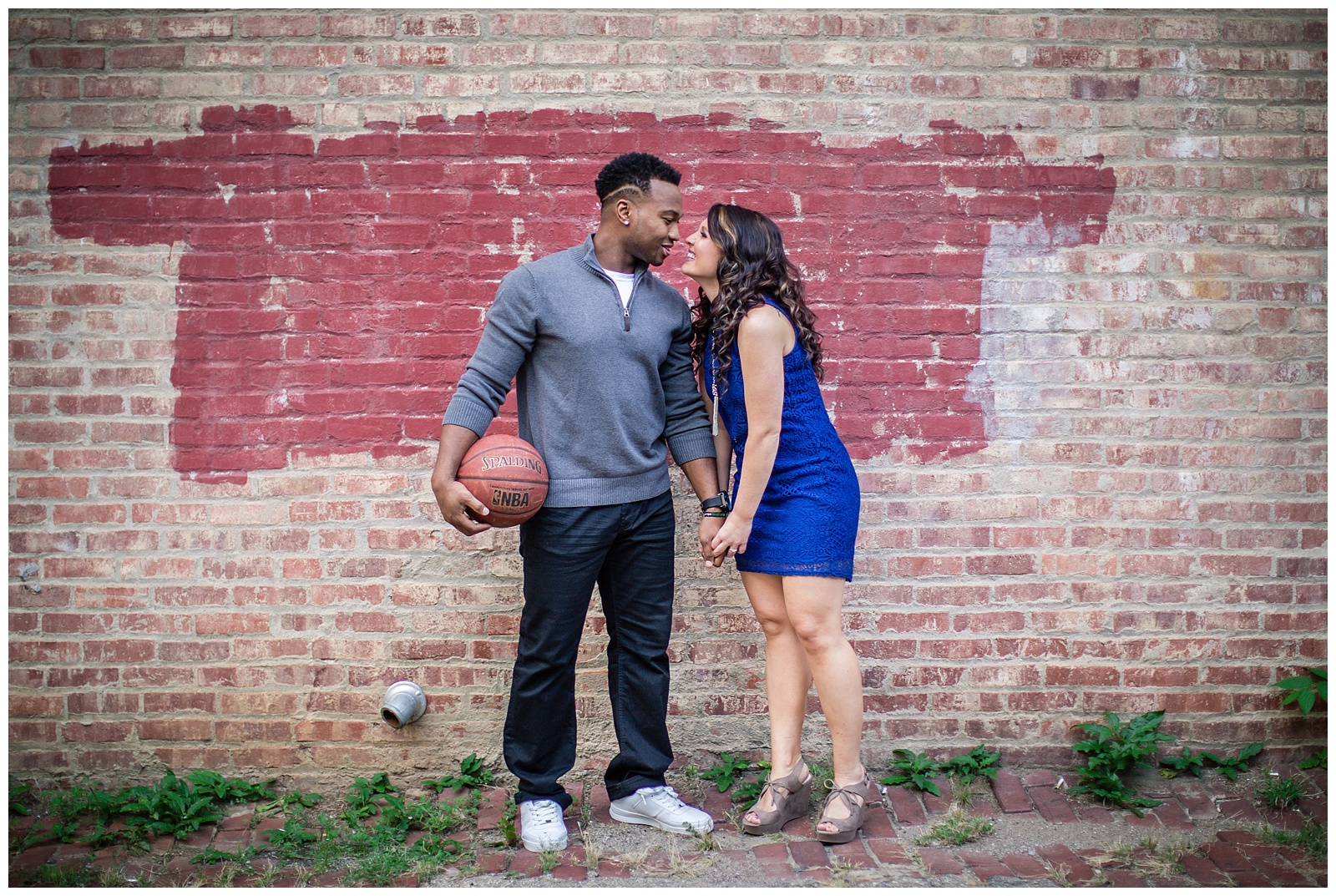 Engagement session in Downtown Topeka, Kansas.