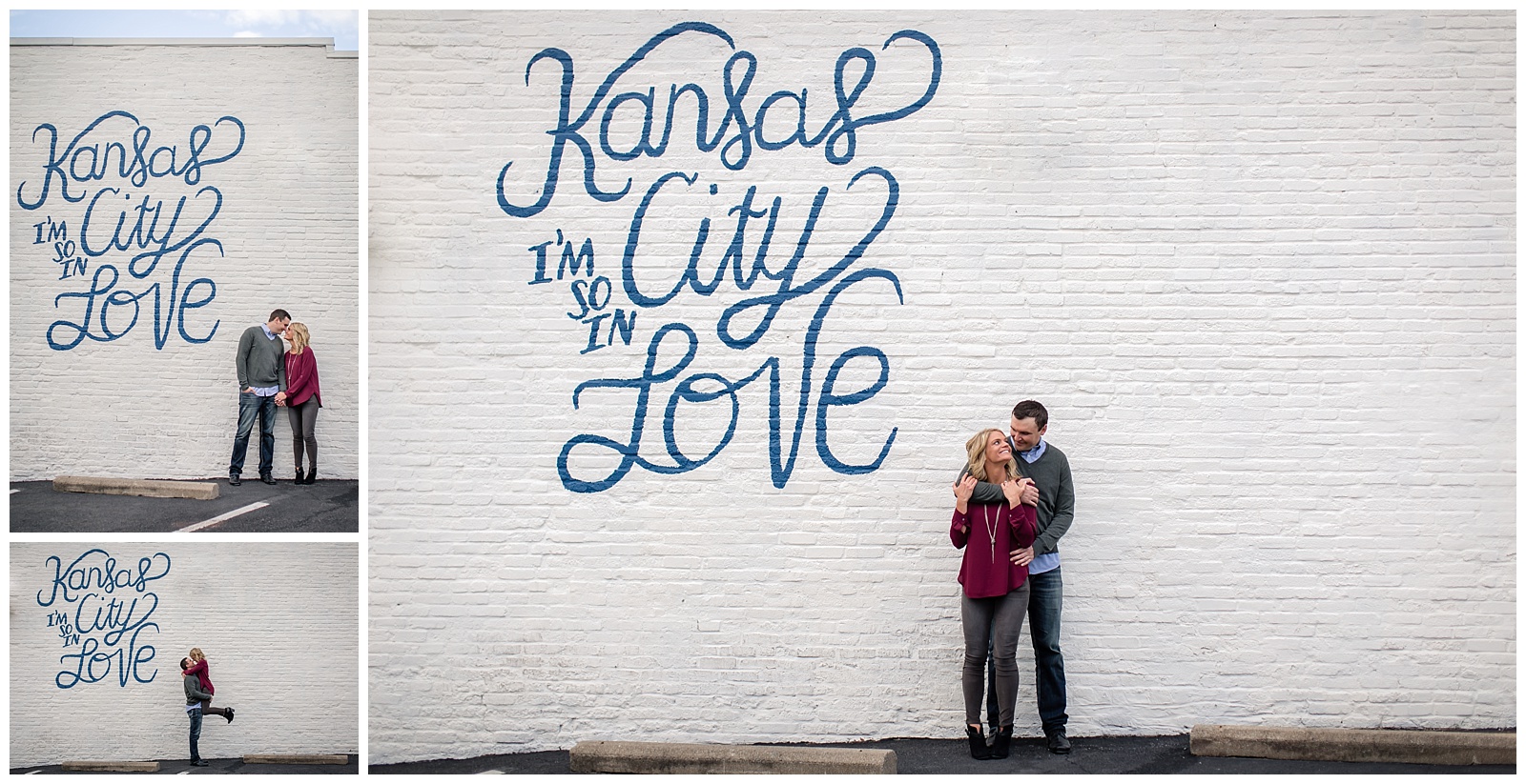 An engagement session in Kansas City's Crossroads Arts District.