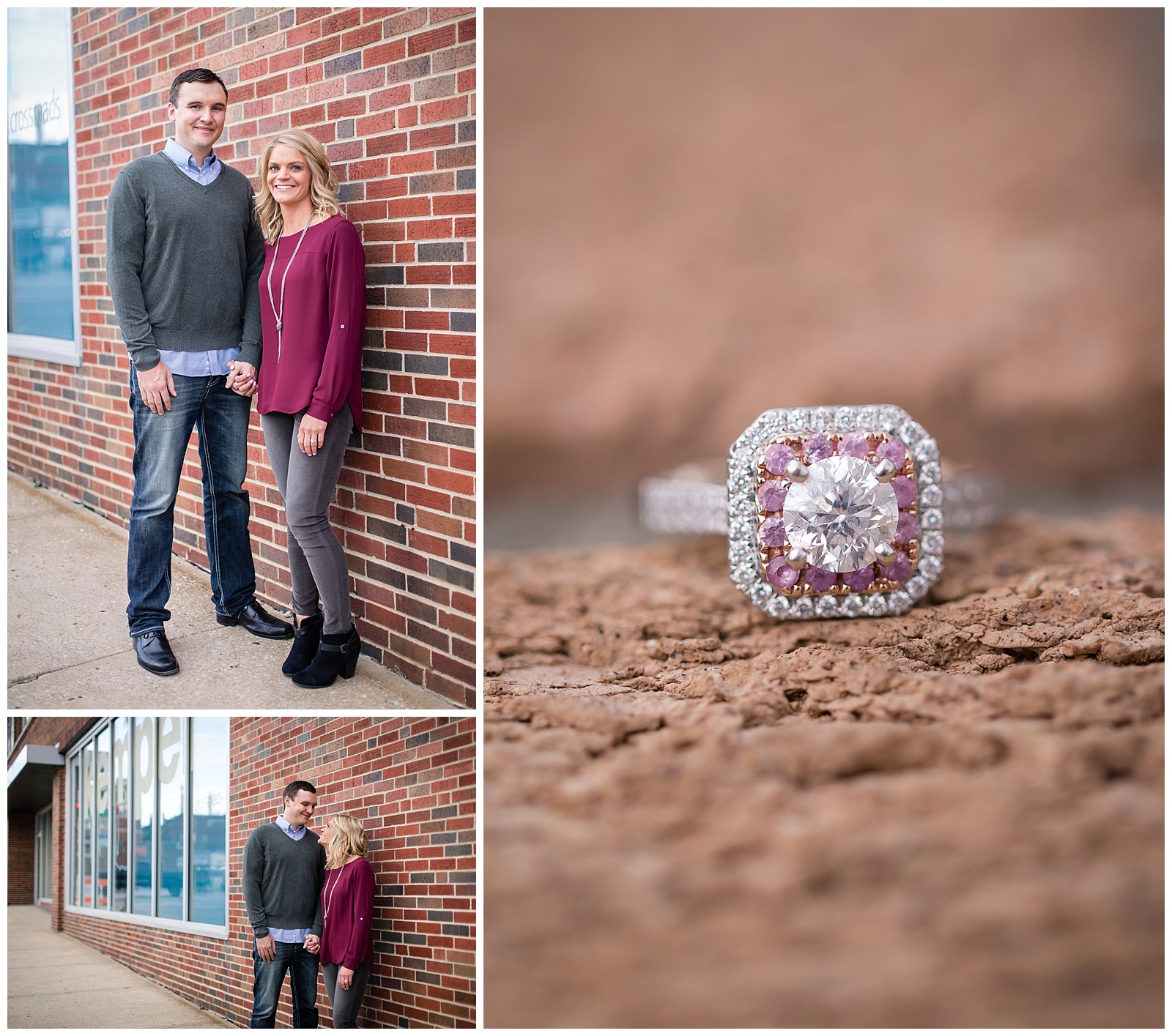 An engagement session in Kansas City's Crossroads Arts District.