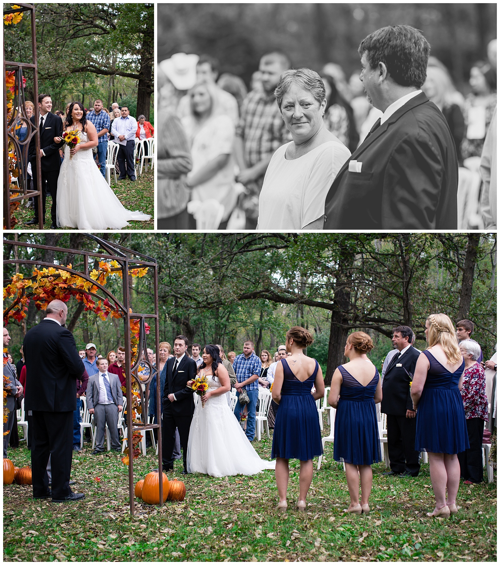 Wedding photography at Creekside at Berryton (Kansas).