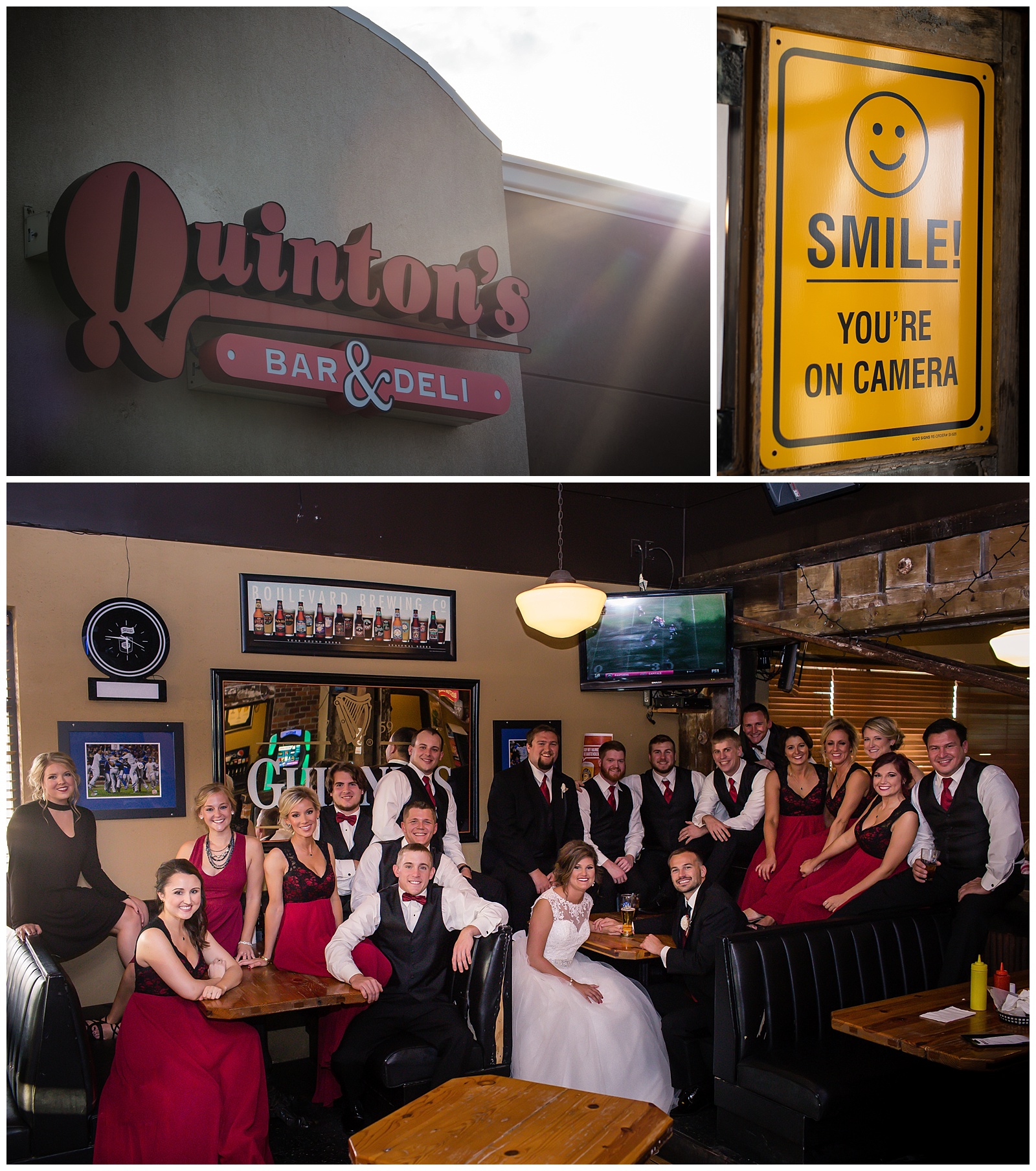 Wedding photography at Quinton's in Topeka, Kansas.