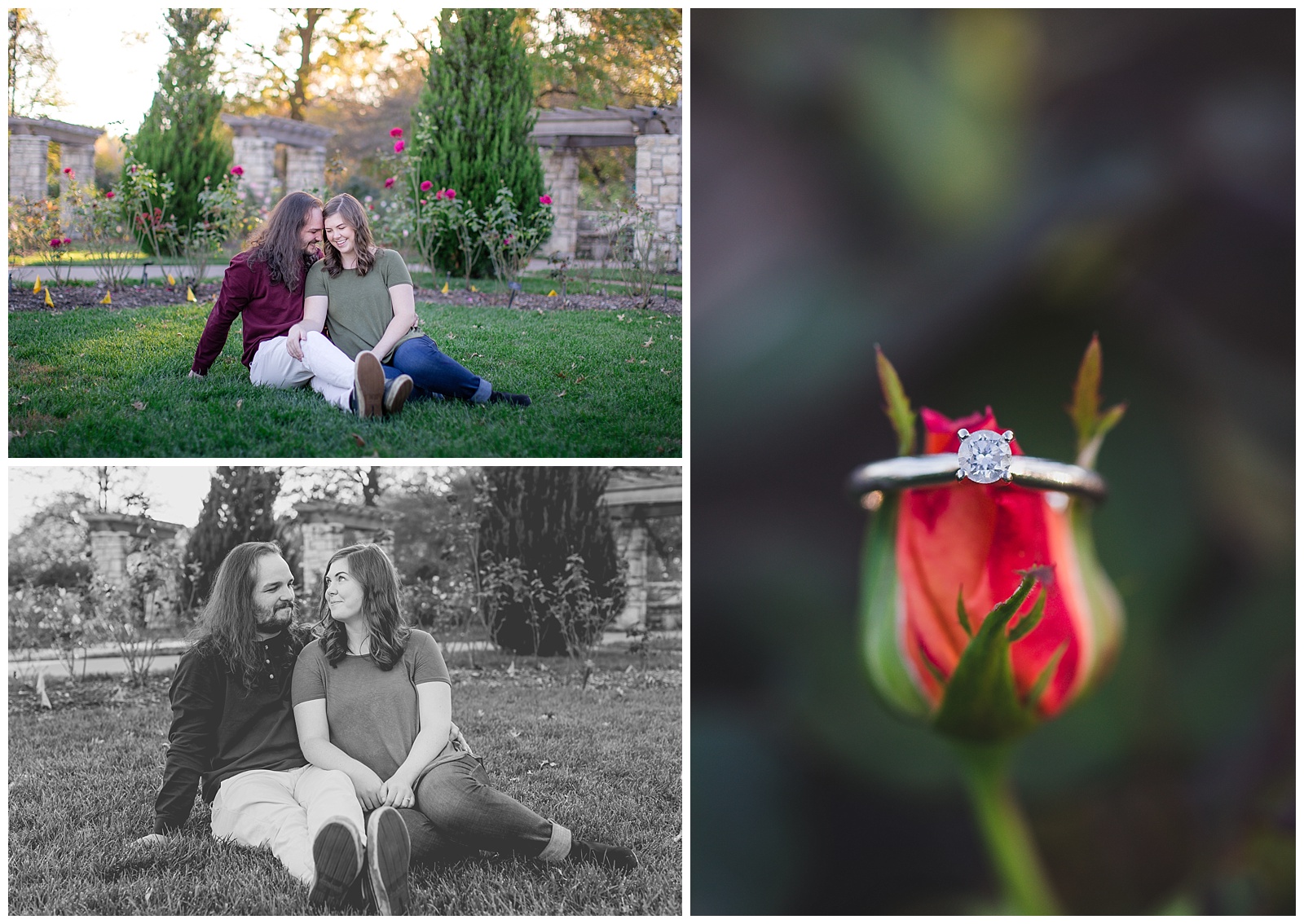 A Loose Park engagement session in Kansas City.