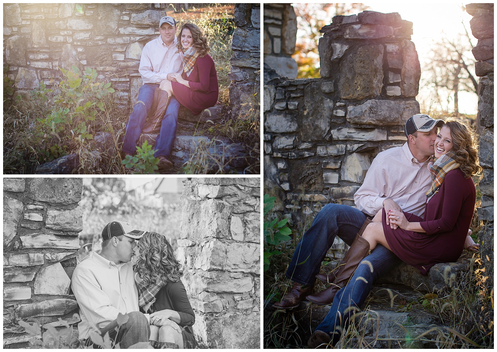 A Unity Village engagement session in Lee's Summit, Missouri.