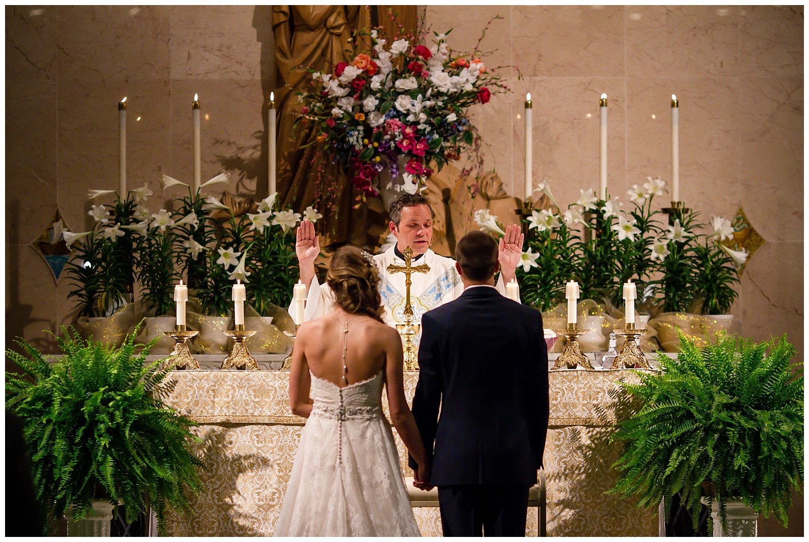 Wedding photography at Most Pure Heart of Mary Catholic Church by Wisdom-Watson Weddings.