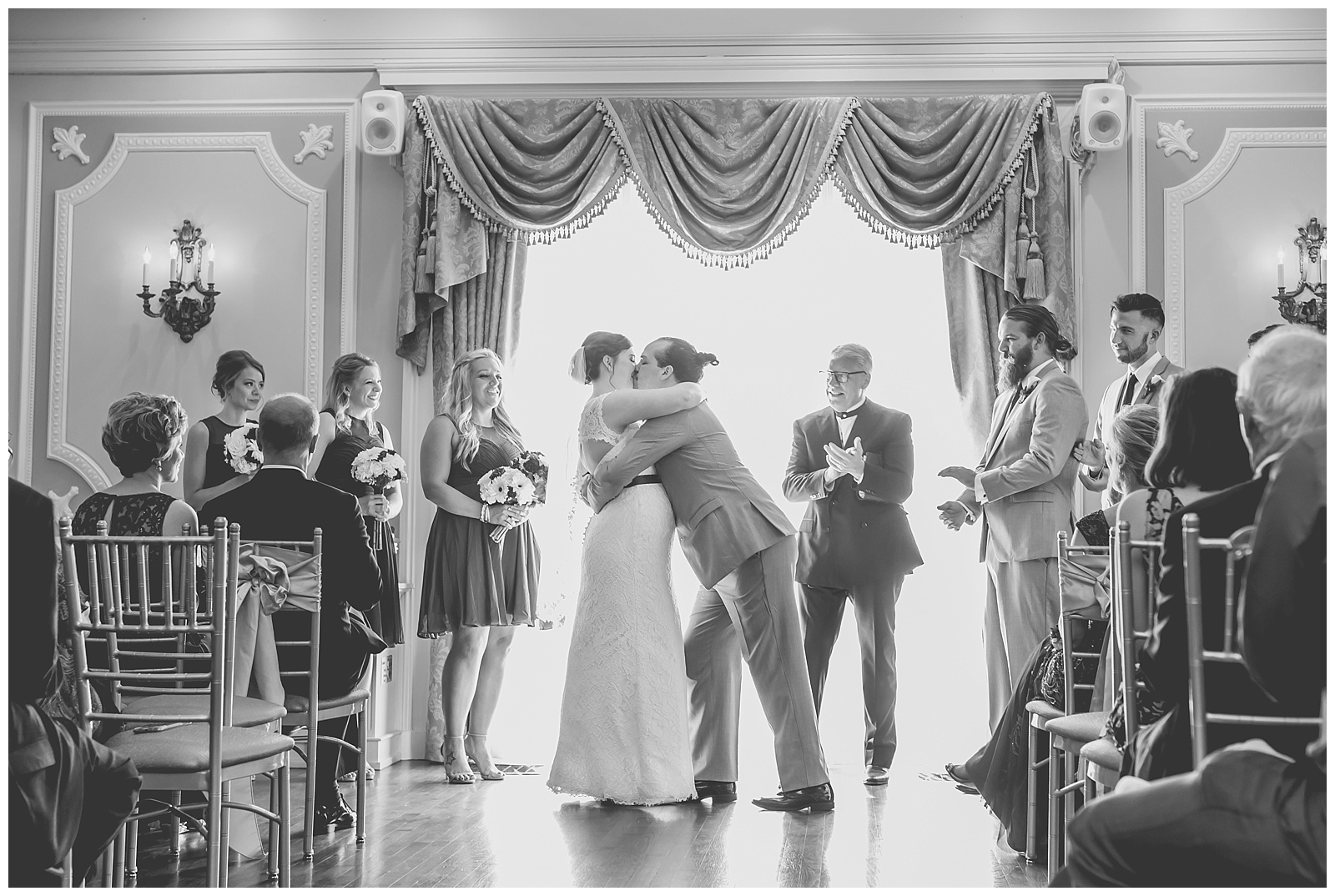 Wedding photography at Loose Mansion by Kansas City wedding photographers Wisdom-Watson Weddings.