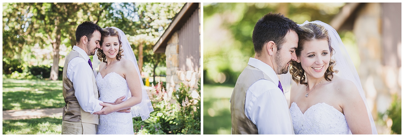 Wedding photography at Lake Shawnee in Topeka by Kansas City wedding photographers Wisdom-Watson Weddings.