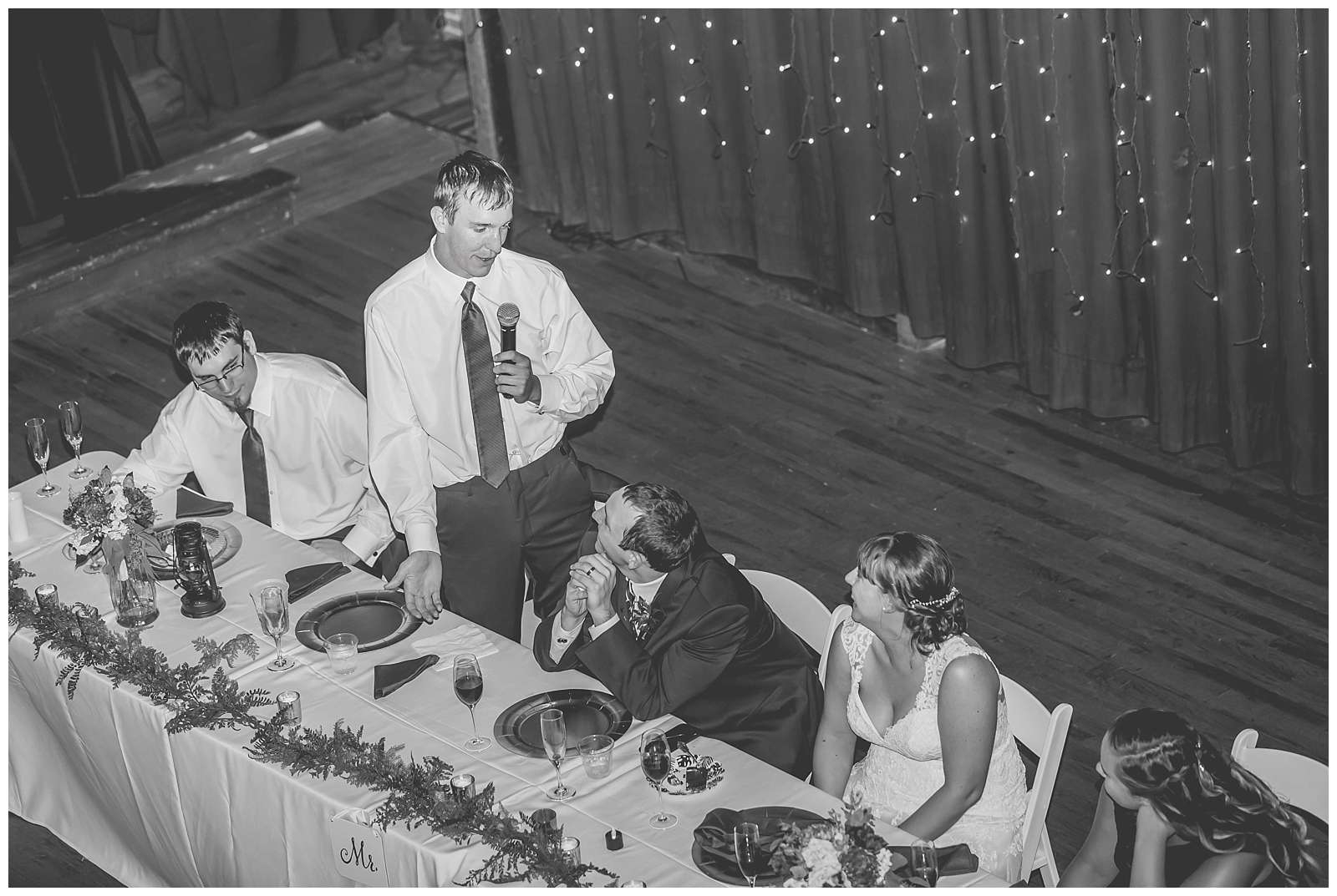Wedding photography at Abe and Jake's Landing in Lawrence by Kansas City wedding photographers Wisdom-Watson Weddings.