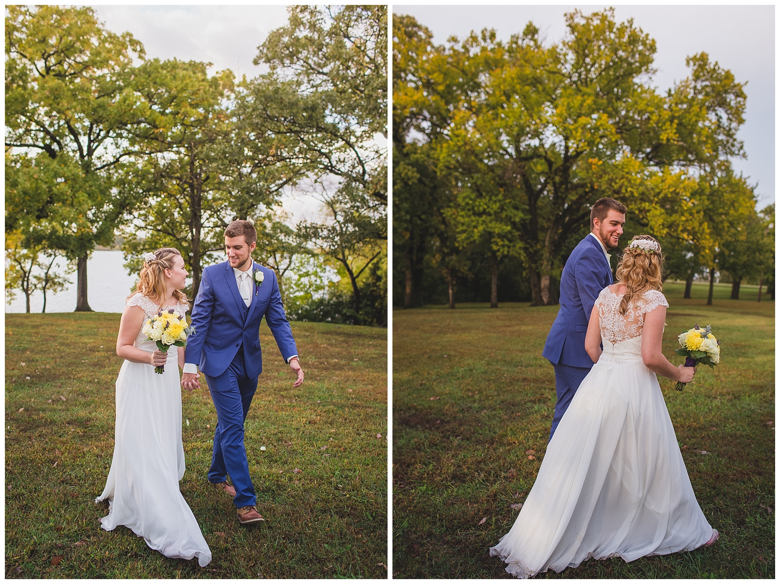 Wedding photography at Reynolds Lodge (Lake Shawnee) in Topeka, Kansas, by Kansas City wedding photographers Wisdom-Watson Weddings.