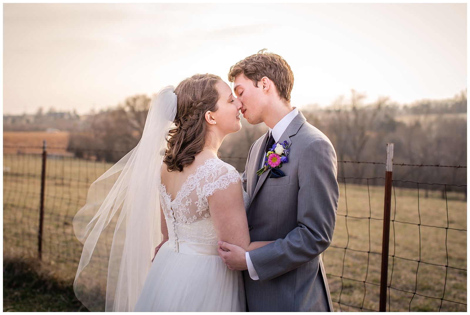 Wedding photography at The Barn at Kill Creek Farm in De Soto, Kansas, by Kansas City wedding photographers Wisdom-Watson Weddings.