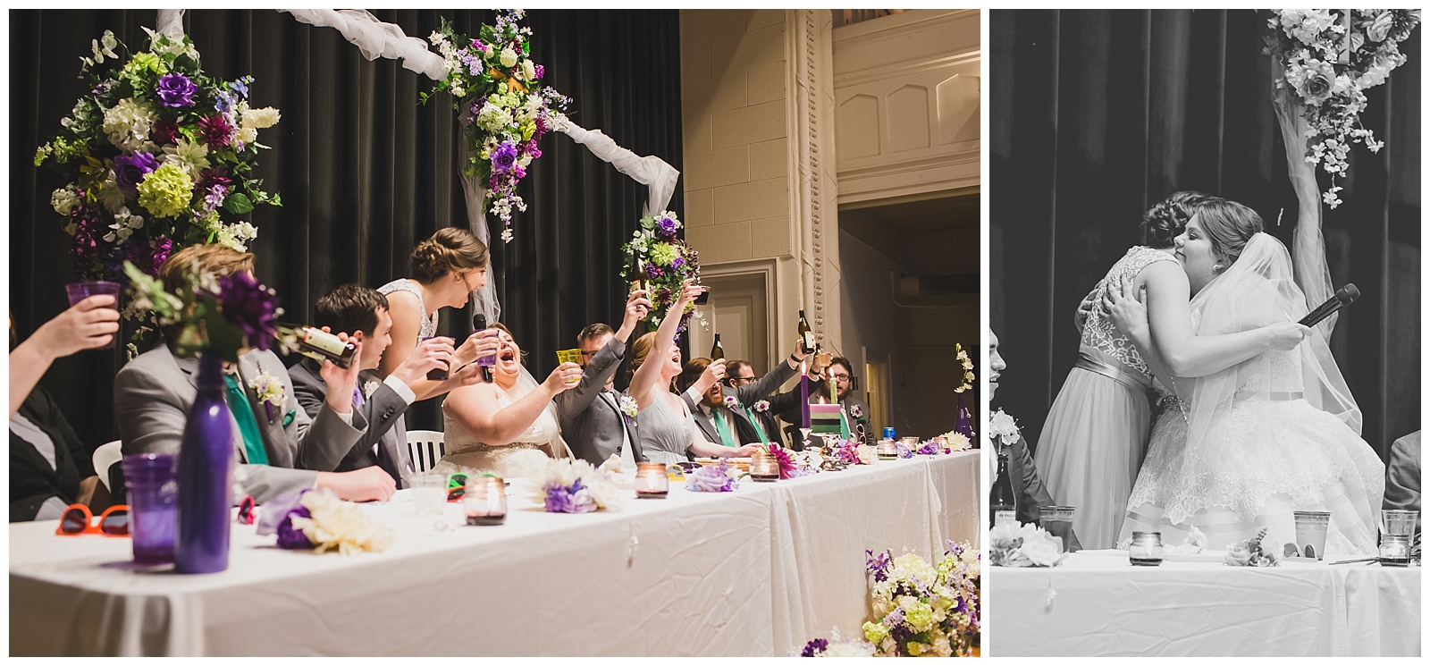 Wedding photography at Drexel Hall by Kansas City wedding photographers Wisdom-Watson Weddings.