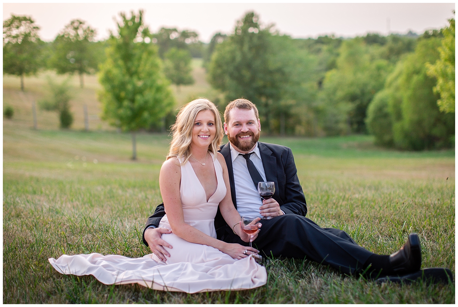 Engagement photography at Ladoga Ridge Winery by Kansas City wedding photographers Wisdom-Watson Weddings.