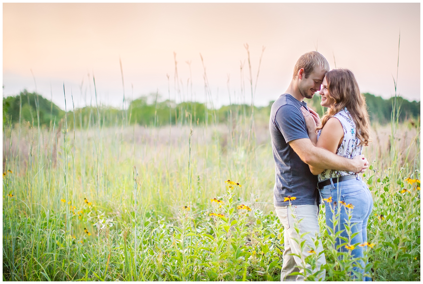 Engagement photography at Burr Oak Woods Conservation Area by Kansas City wedding photographers Wisdom-Watson Weddings