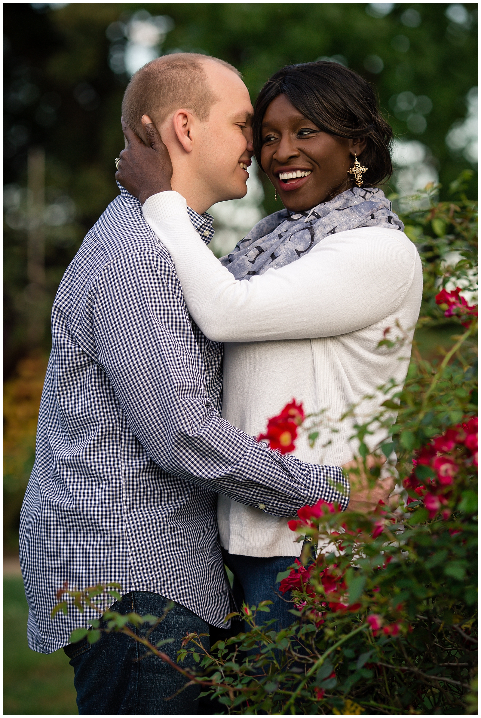 Engagement photography at Lake Shawnee in Topeka, Kansas, by Kansas City wedding photographers Wisdom-Watson Weddings.