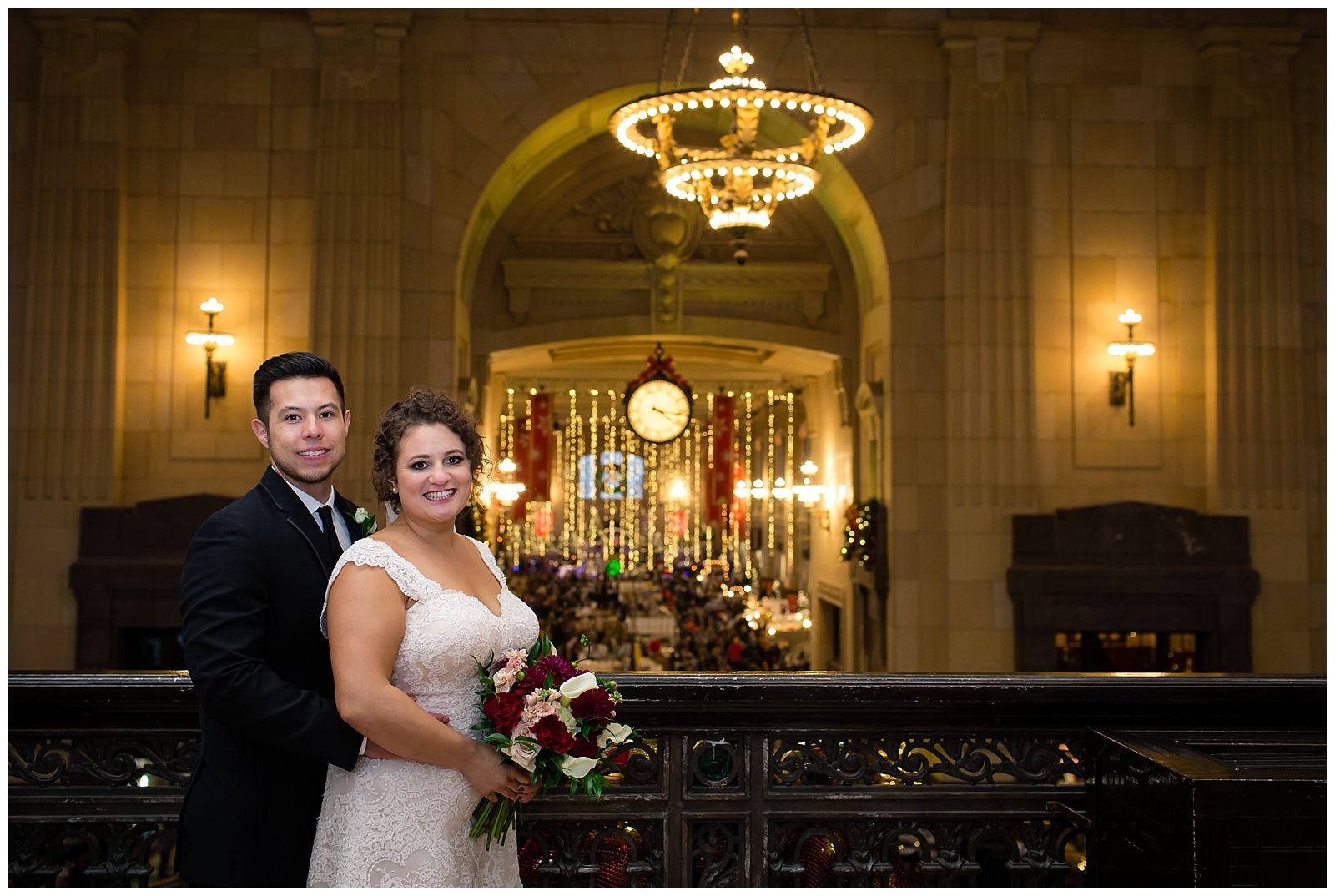 Wedding photography at Union Station by Kansas City wedding photographers Wisdom-Watson Weddings.