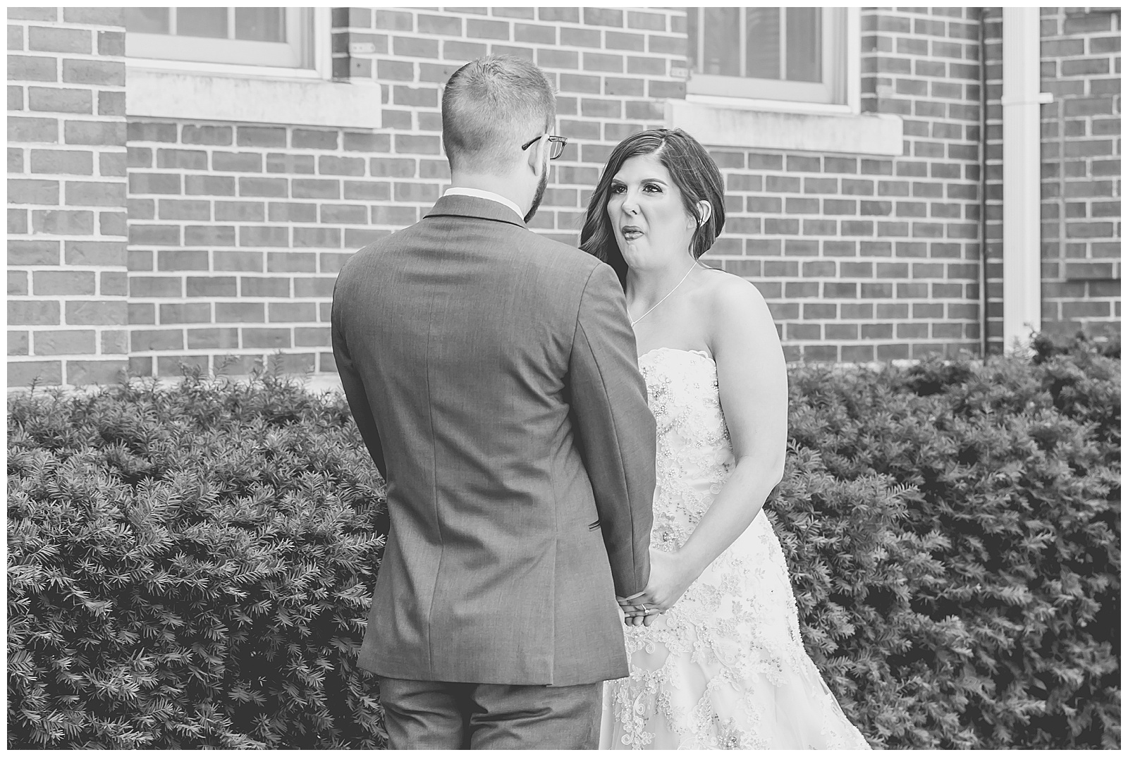 Wedding photography and videography at the KU Alumni Association Adams Alumni Center by Kansas City wedding photographers Wisdom-Watson Weddings.