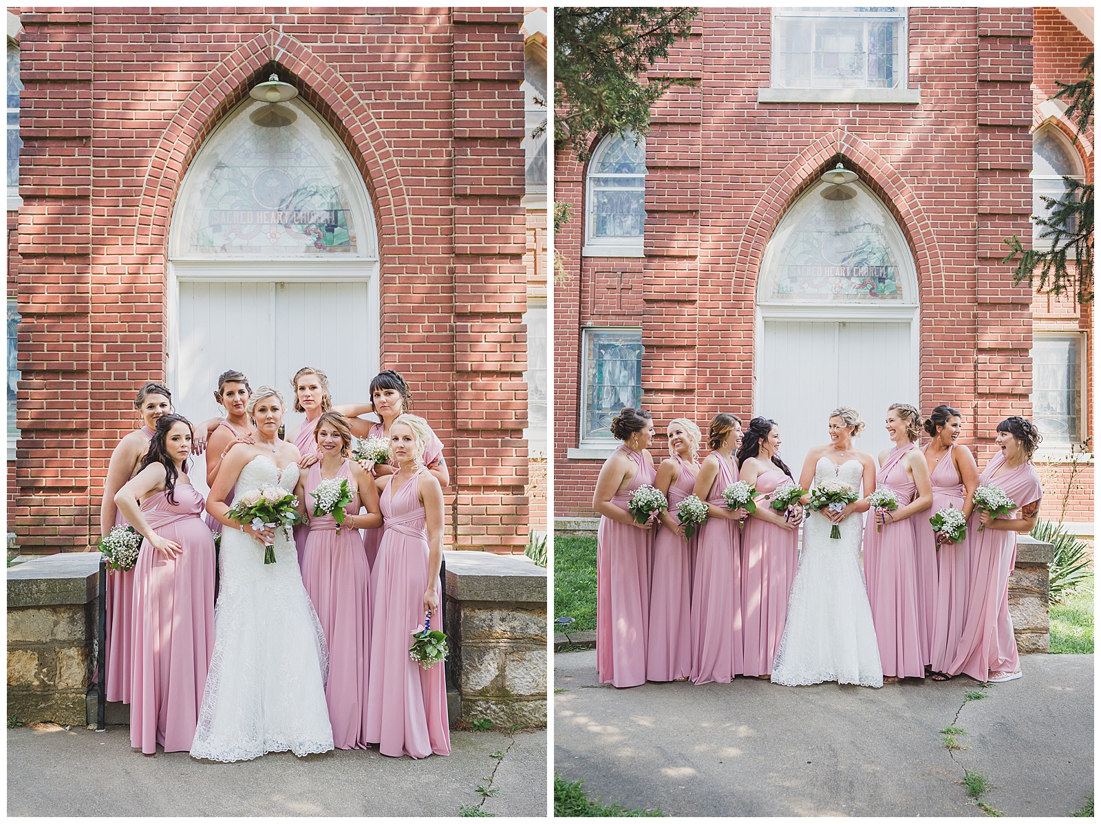 Wedding photography at Sacred Heart Church in Kickapoo, Kansas, by Kansas City wedding photographers Wisdom-Watson Weddings.
