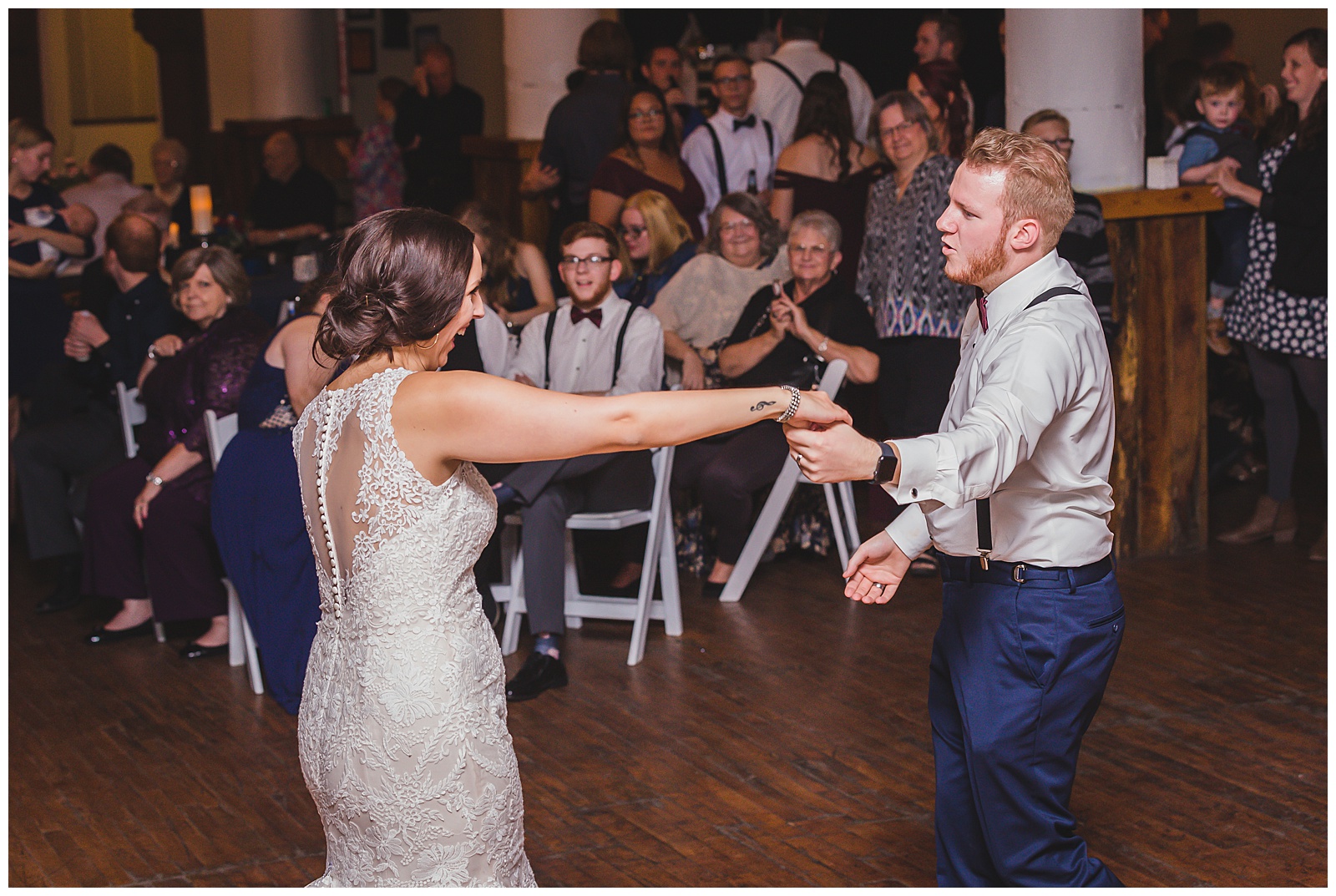 Wedding photography at Rumely Event Space by Kansas City wedding photographers Wisdom-Watson Weddings.