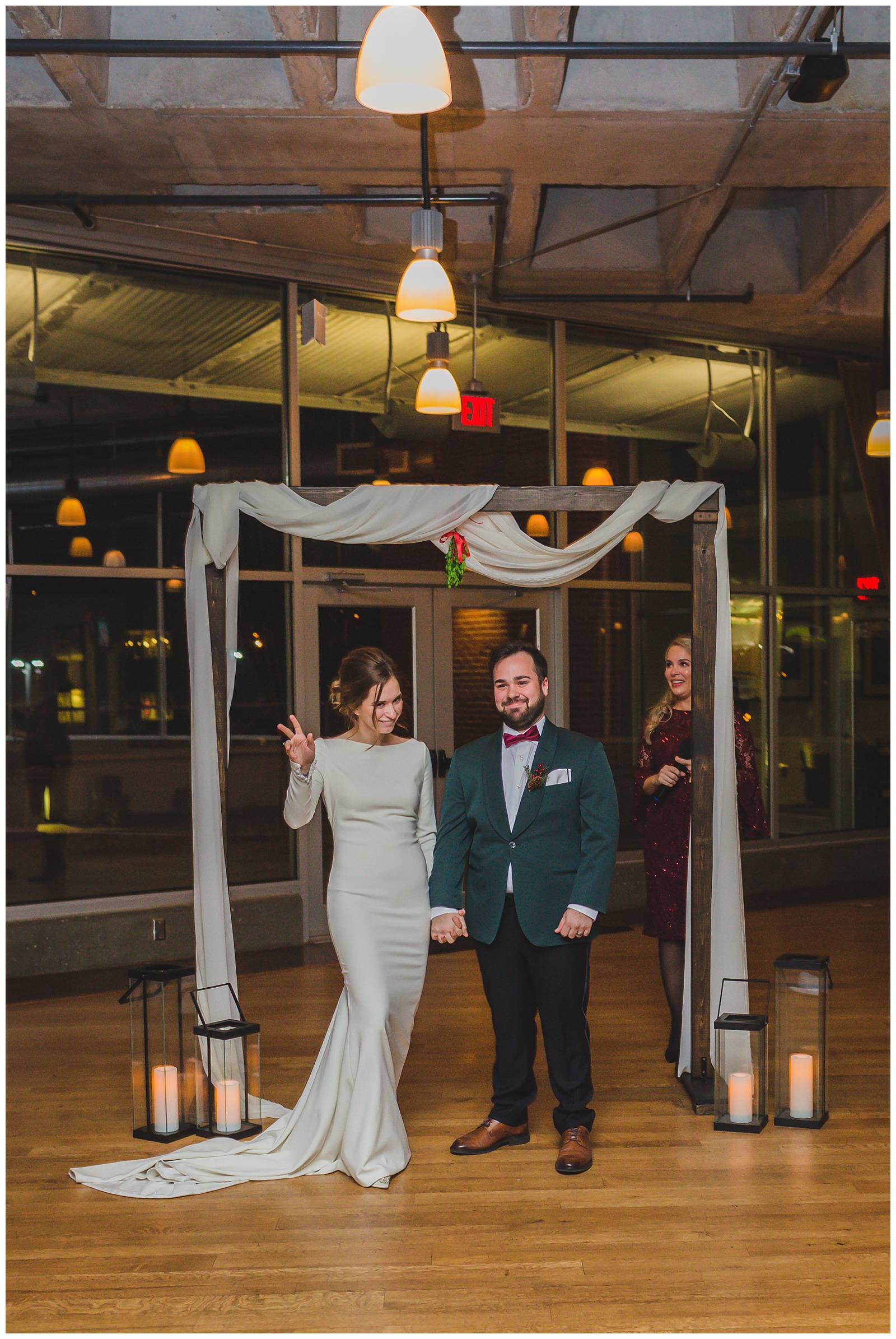 Wedding photography at Boulevard Brewing Company by Kansas City wedding photographers Wisdom-Watson Weddings.