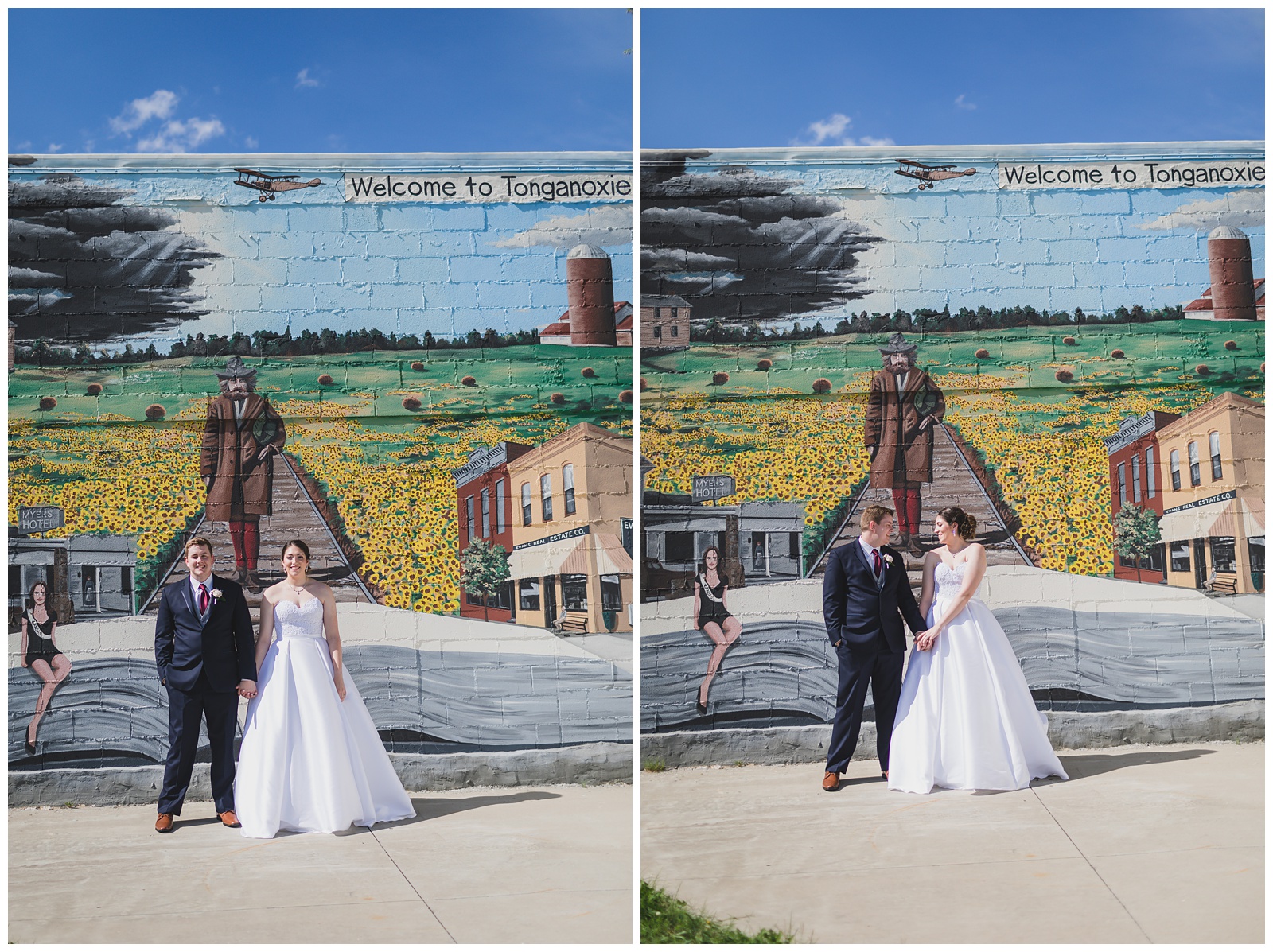 Wedding photography at Brunswick Ballroom in Tonganoxie, Kansas, by Kansas City wedding photographers Wisdom-Watson Weddings.