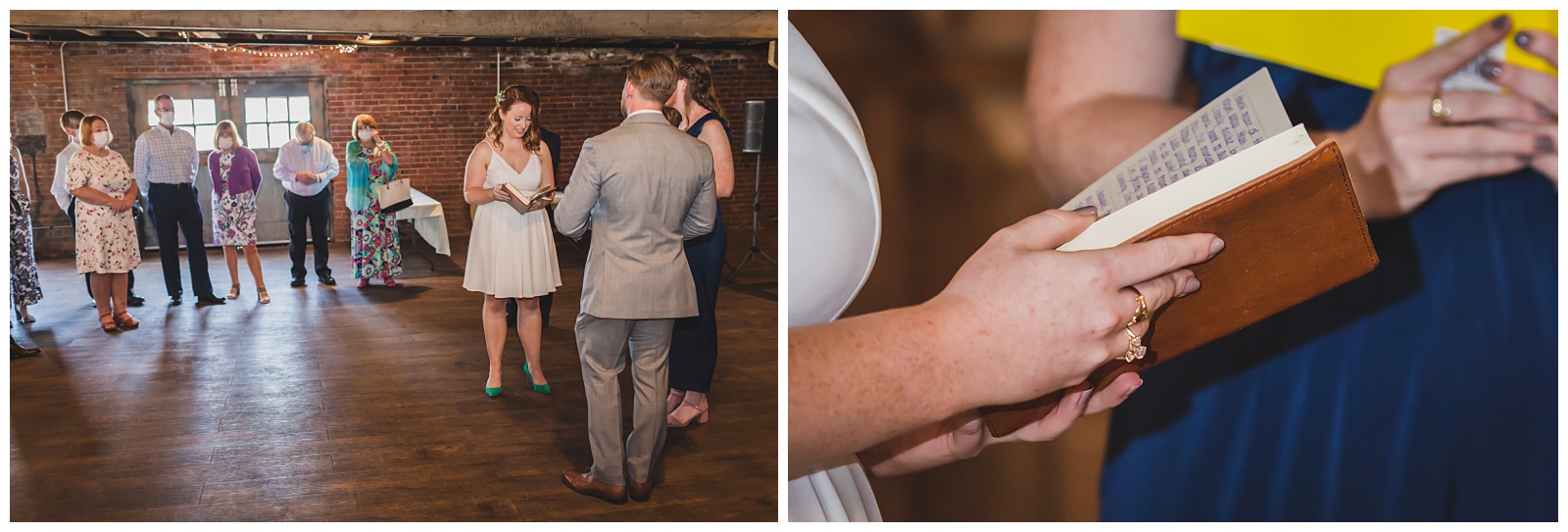 Wedding photography at Lifted Spirits Distillery by Kansas City wedding photographers Wisdom-Watson Weddings.