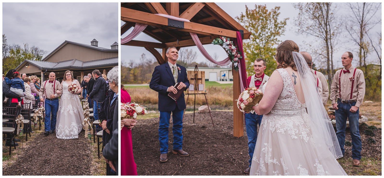 Wedding photography at The Dogwood Gardens in Peculiar, Missouri, by Kansas City wedding photographers Wisdom-Watson Weddings.