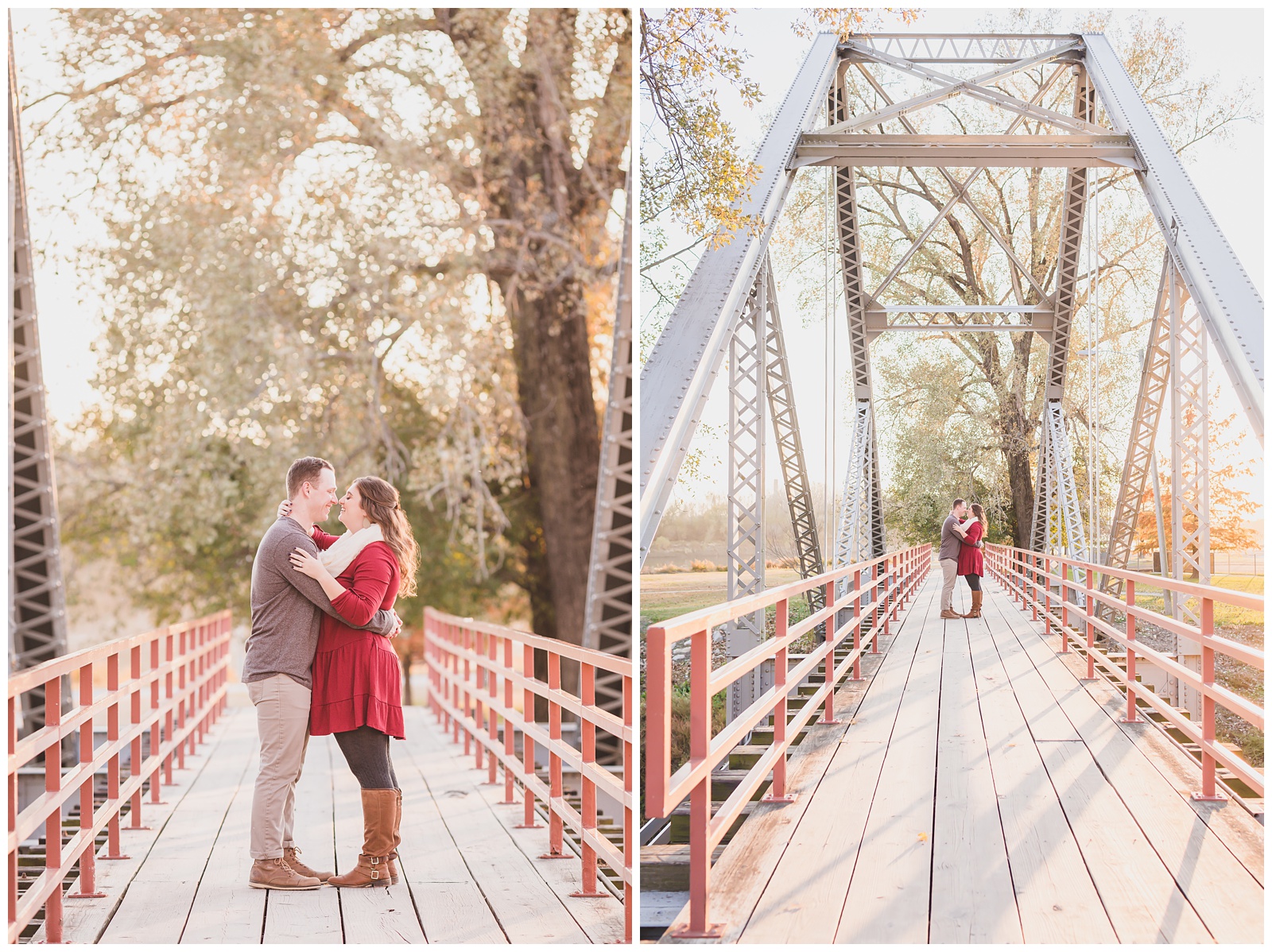 Engagement photography in Parkville, Missouri, by Kansas City wedding photographers Wisdom-Watson Weddings.